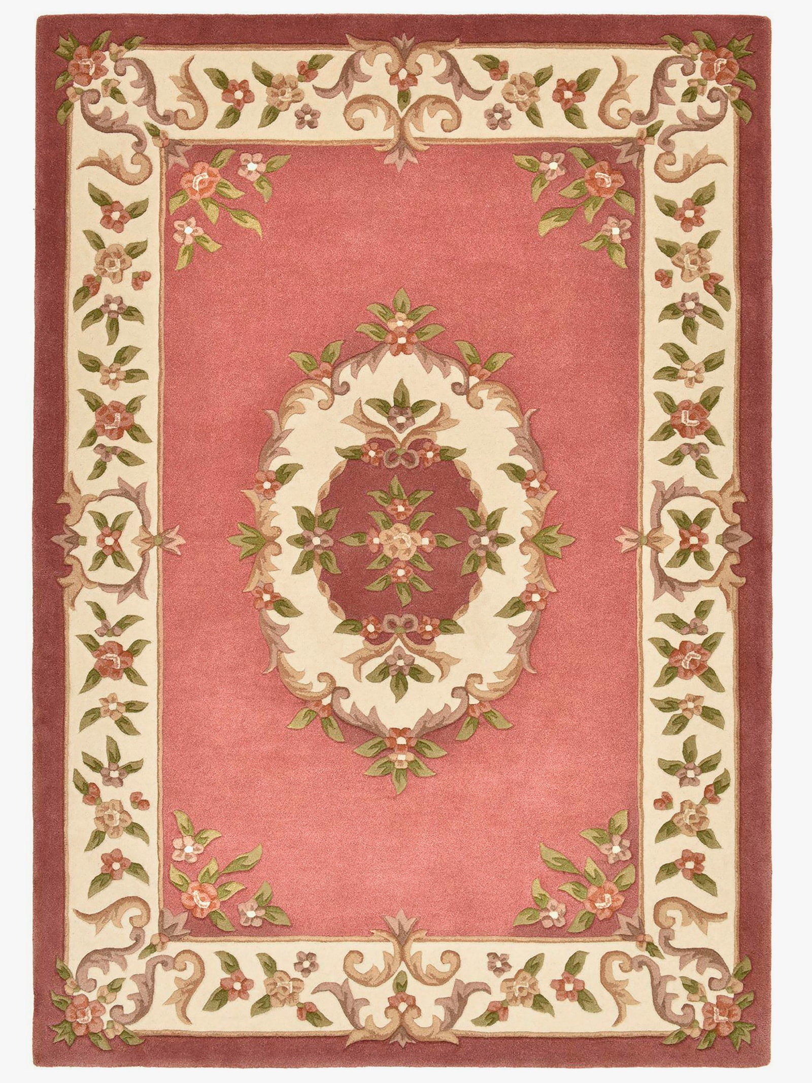 Theko Teppich - rosé-gemustert