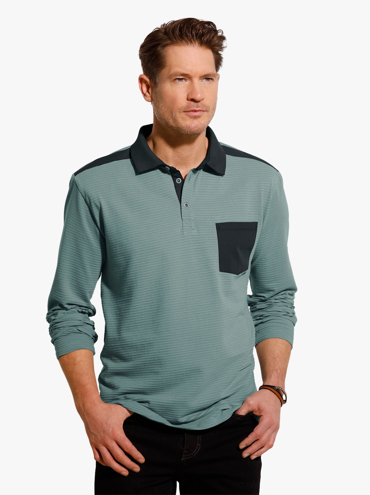 Marco Donati Langarm-Shirt - jade