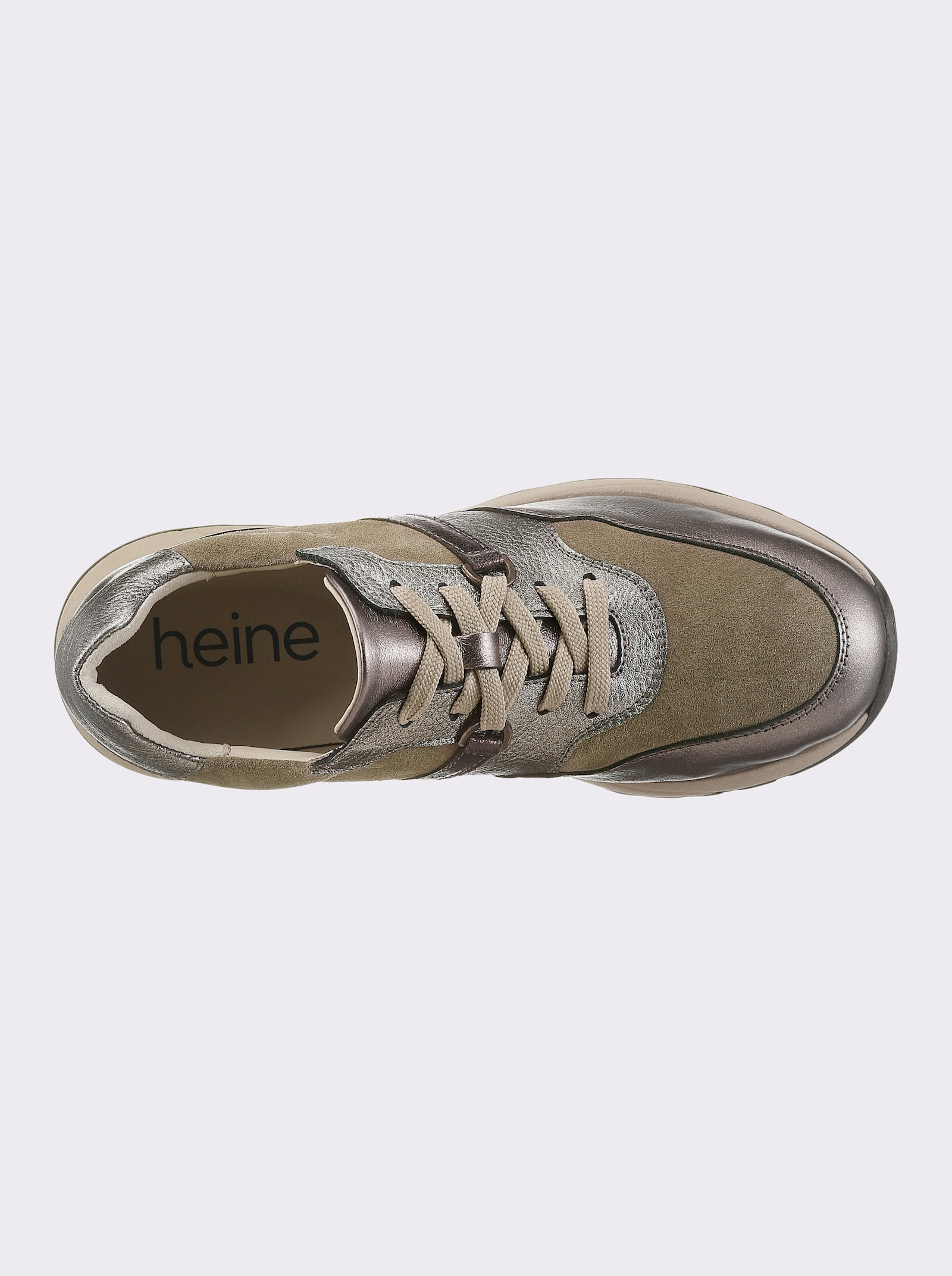 heine Sneaker - taupe-altsilber-bronze