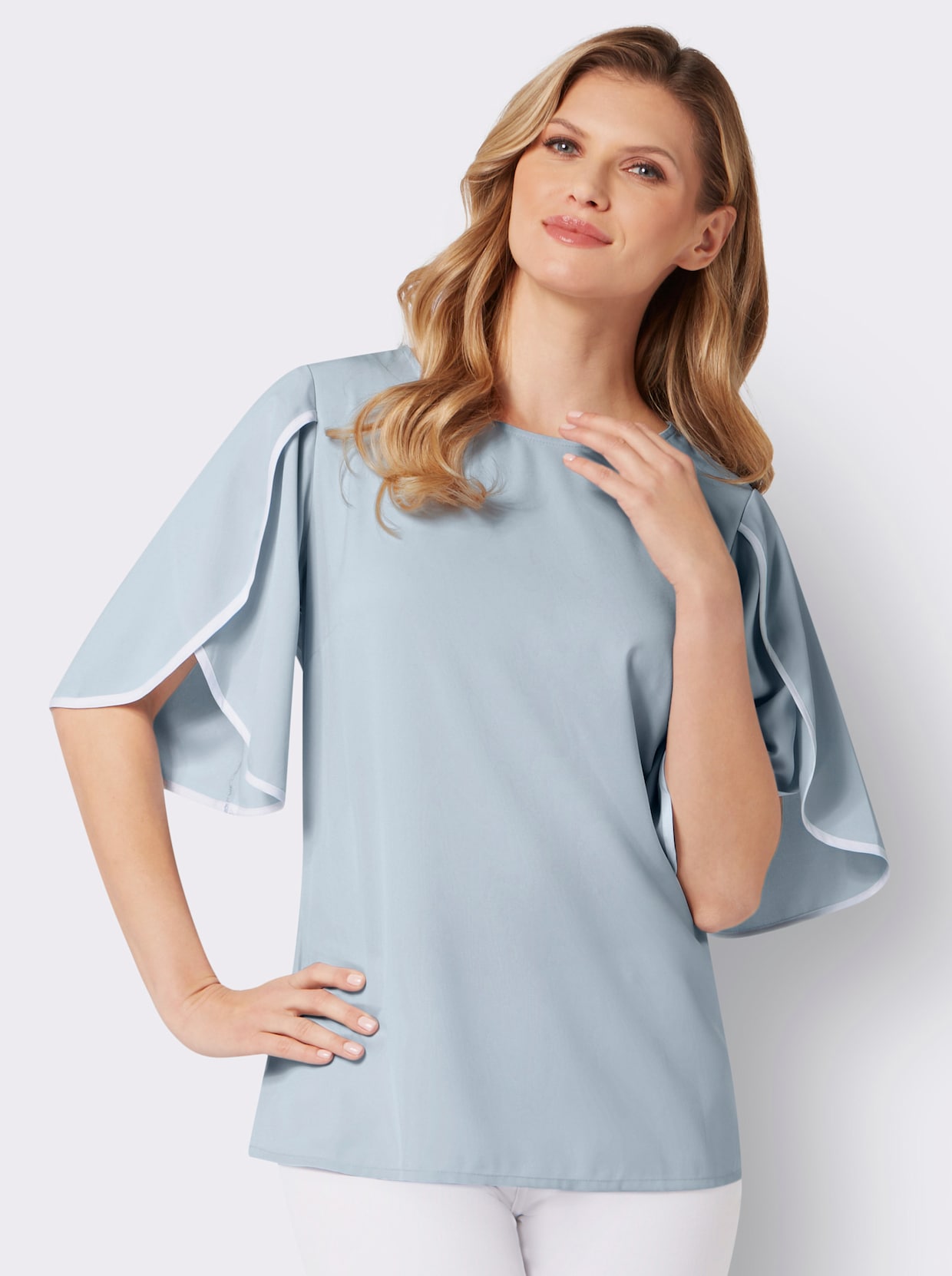 Comfortabele blouse - lichtblauw