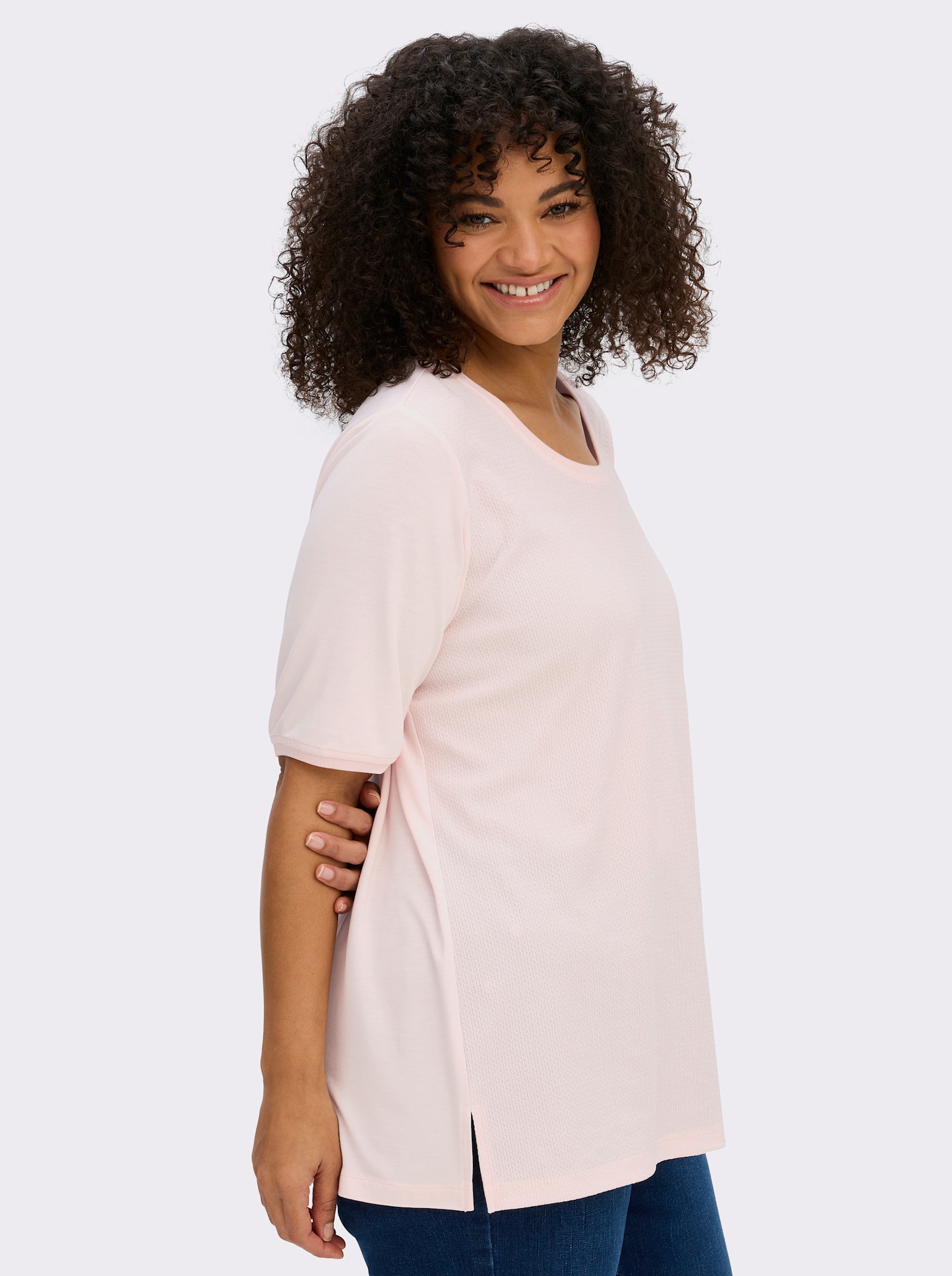 sheego Shirt - lichtroze