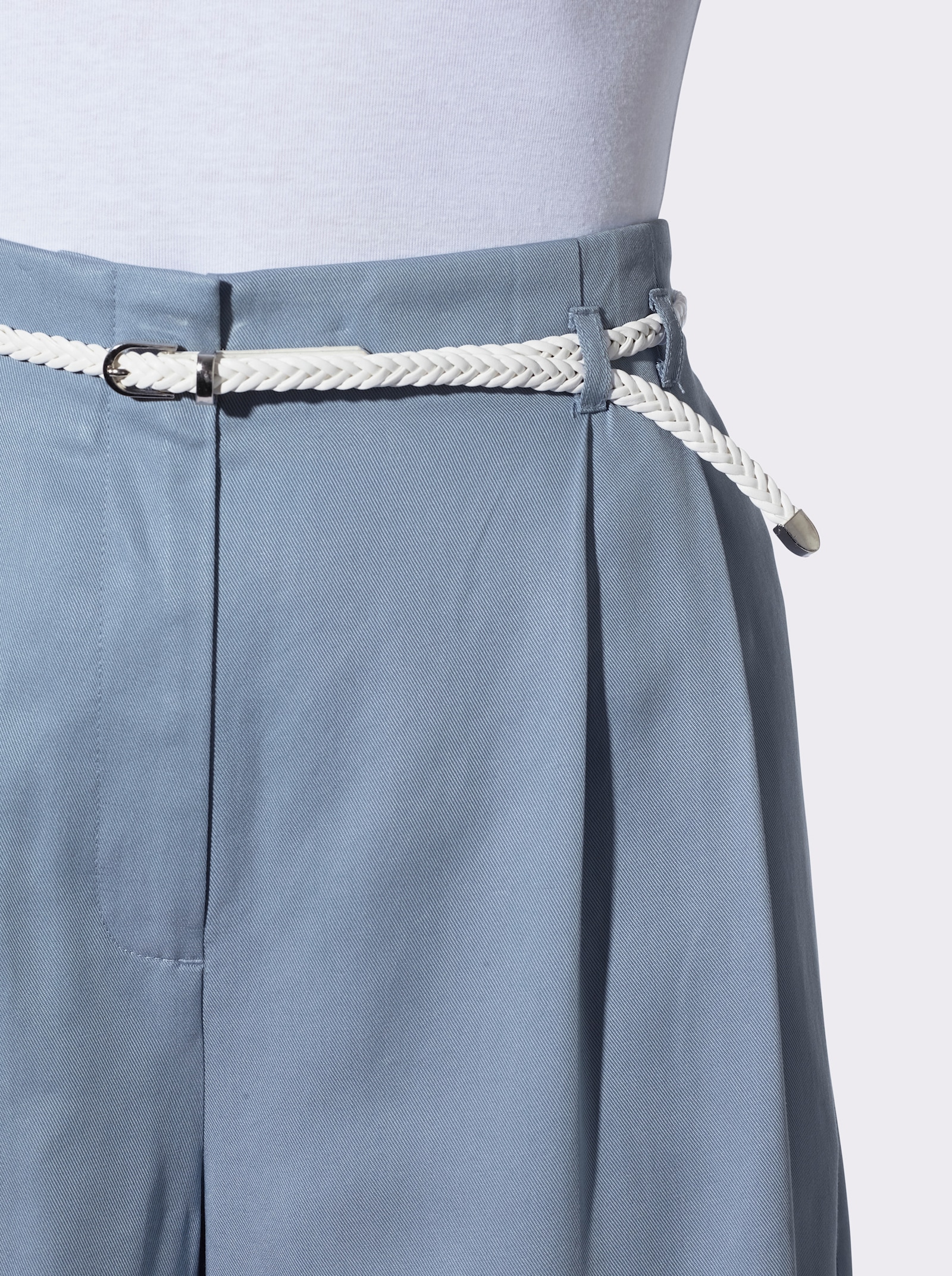 heine Bermudas inklusive Flechtgürtel - bleu