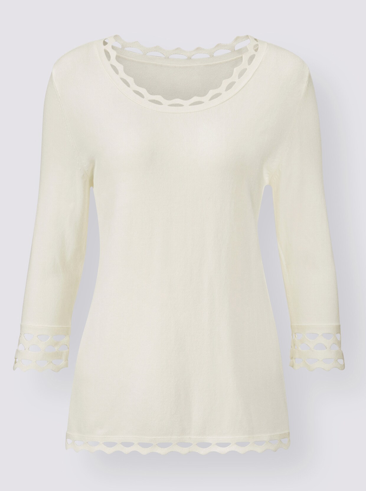 Pull à manches 3/4 - blanc