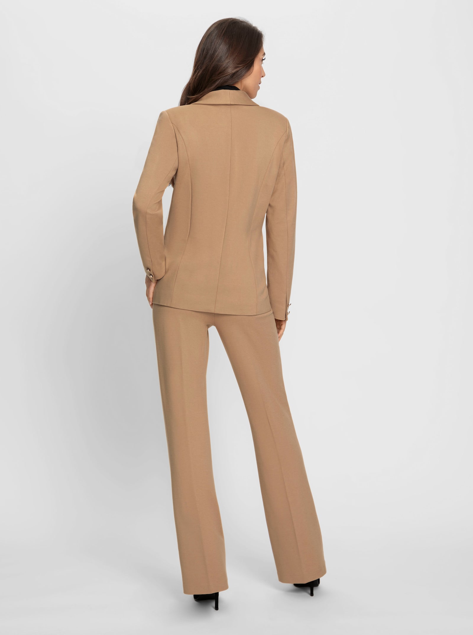 heine Broekpak met sierknopen - camel