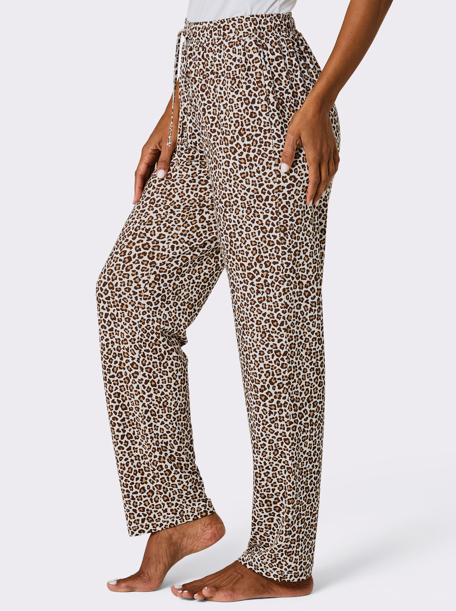 feel good Strandhose - champagner-schoko-bedruckt