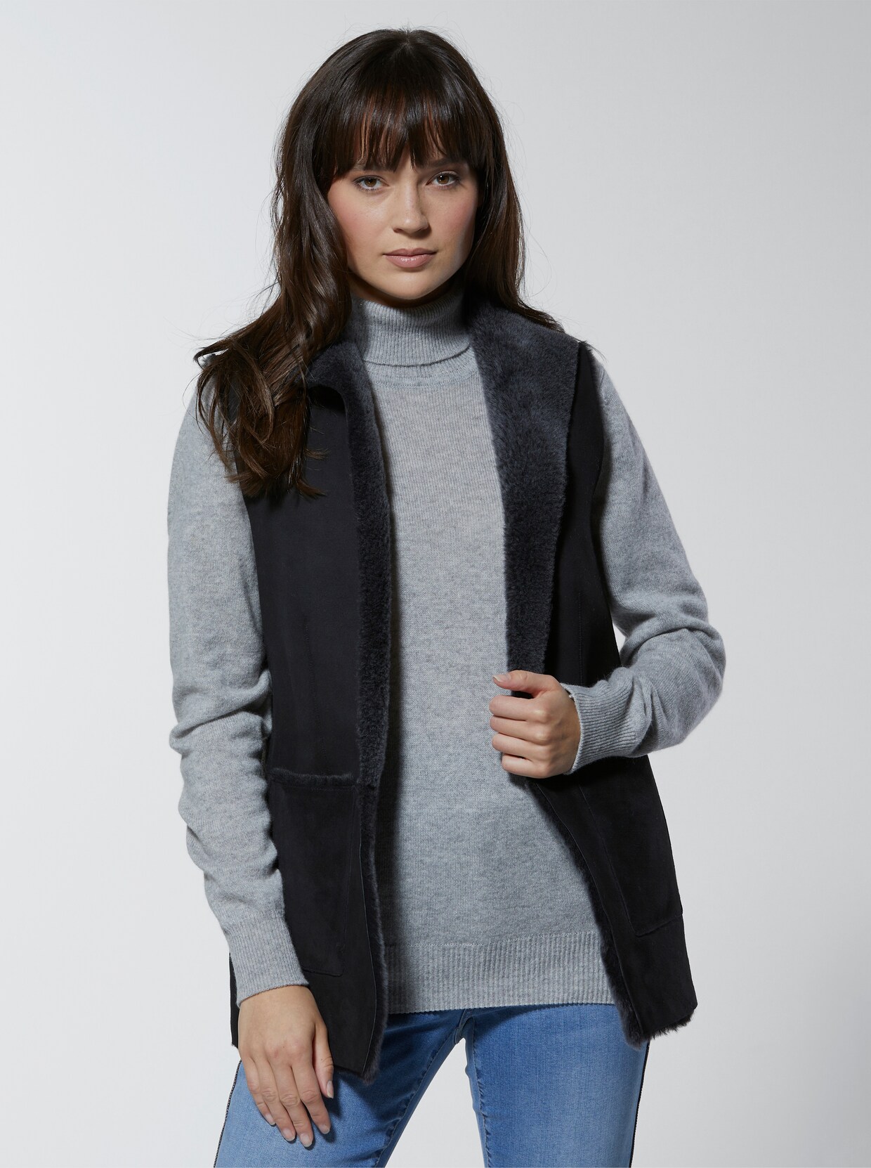 Creation L Premium Gilet van lamsvacht - antraciet