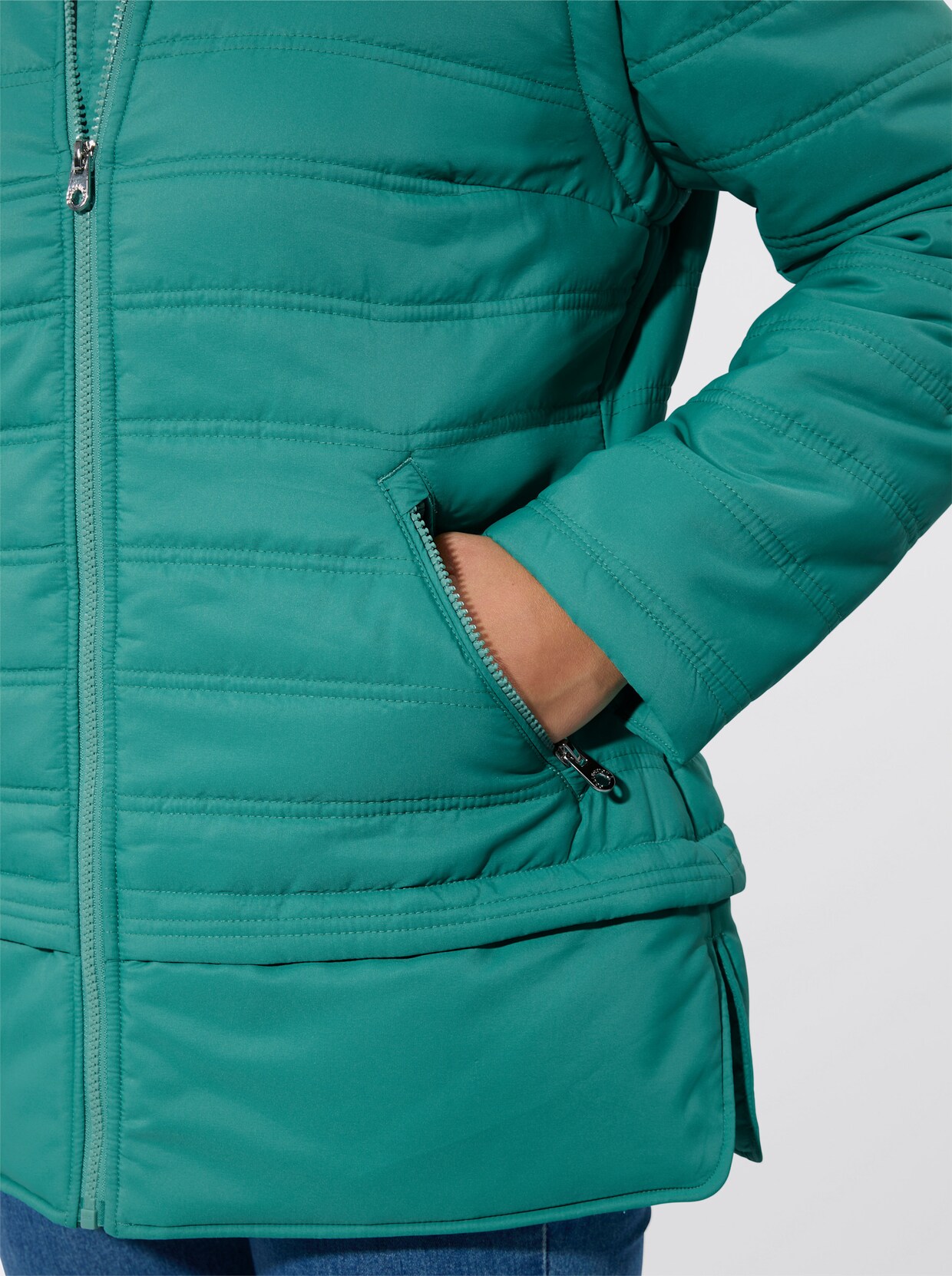 Steppjacke - smaragd