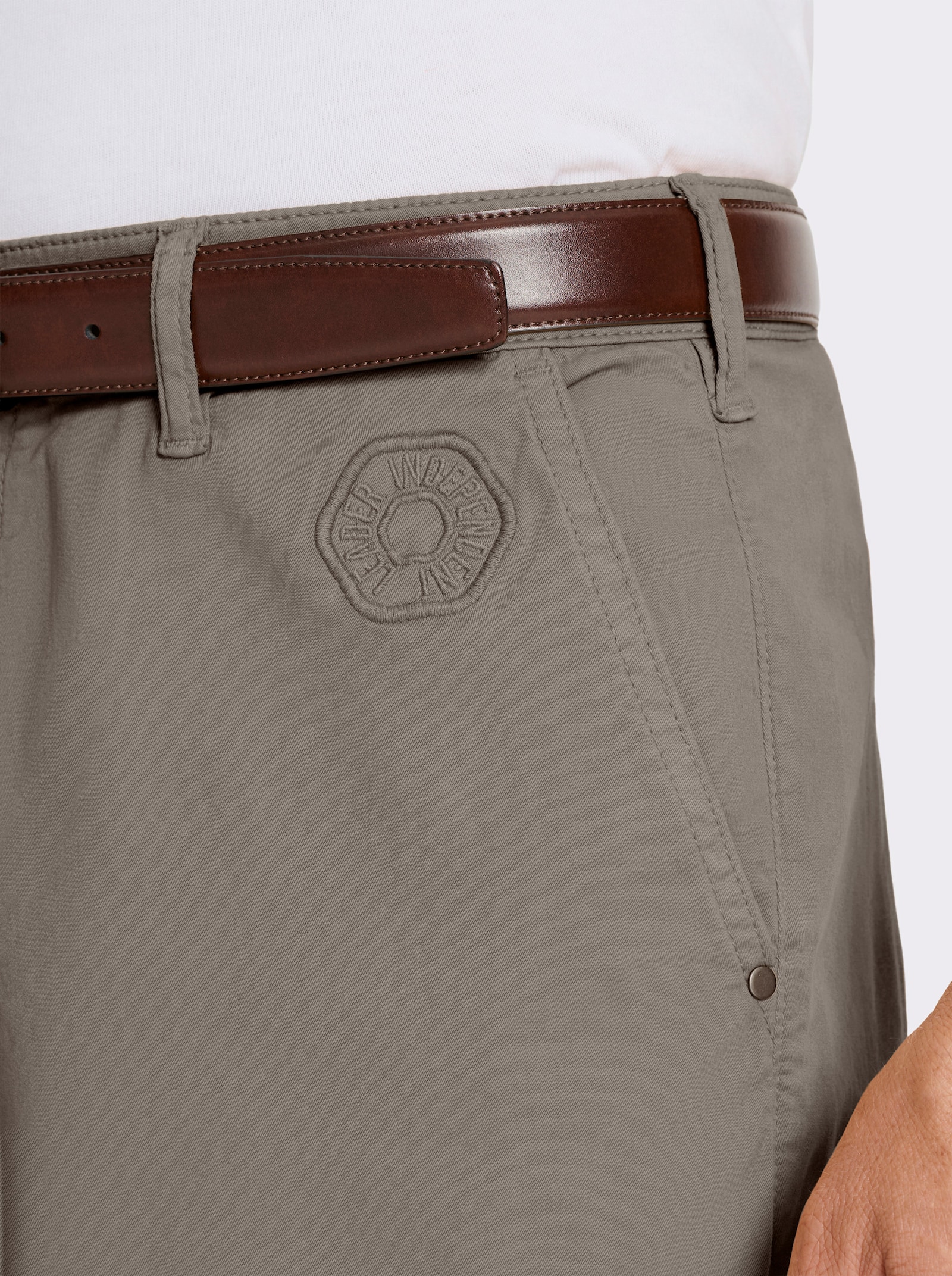 Marco Donati Bermudas aus Twill-Qualität - taupe