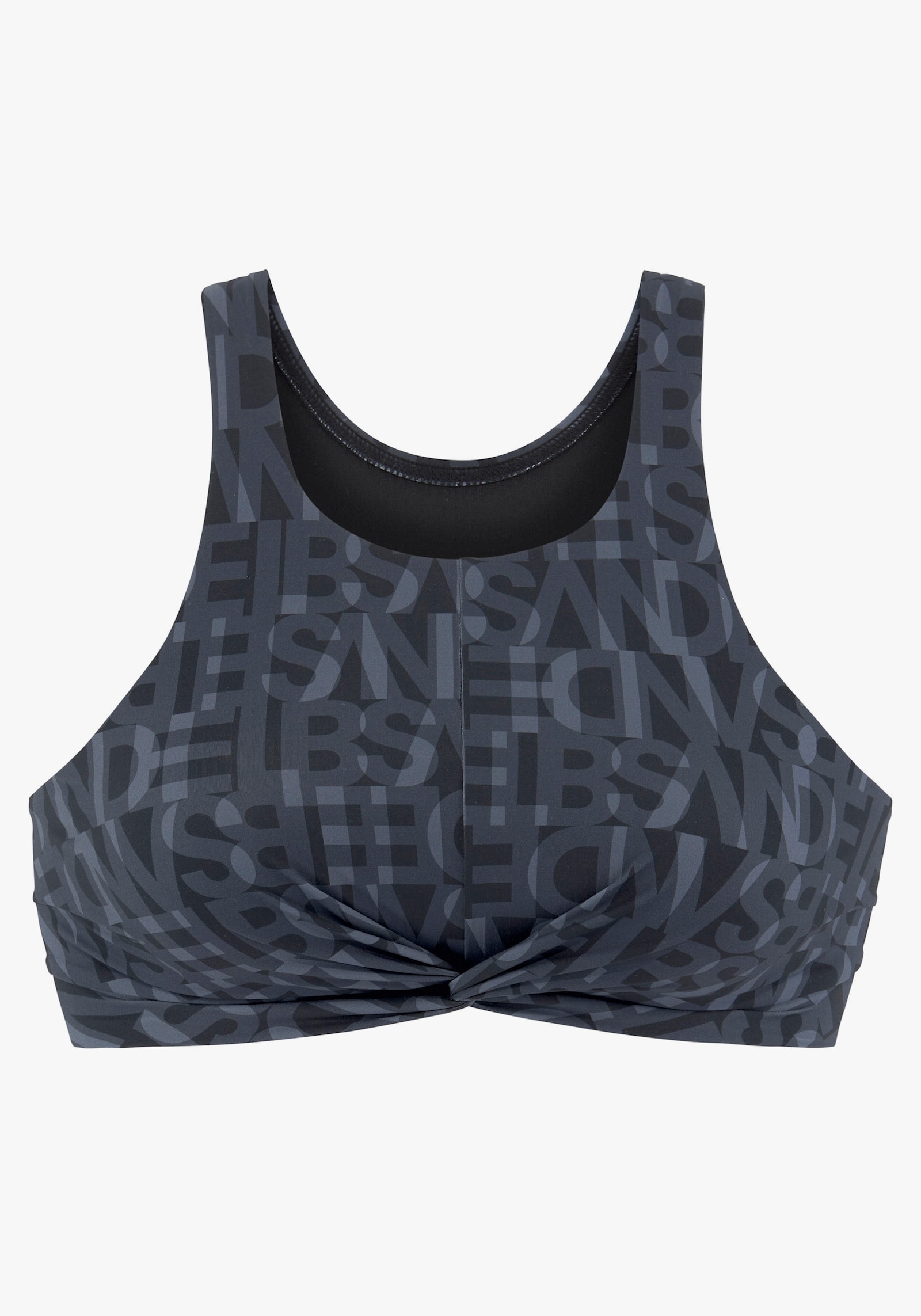 Elbsand Crop-Bikini-Top - schwarz