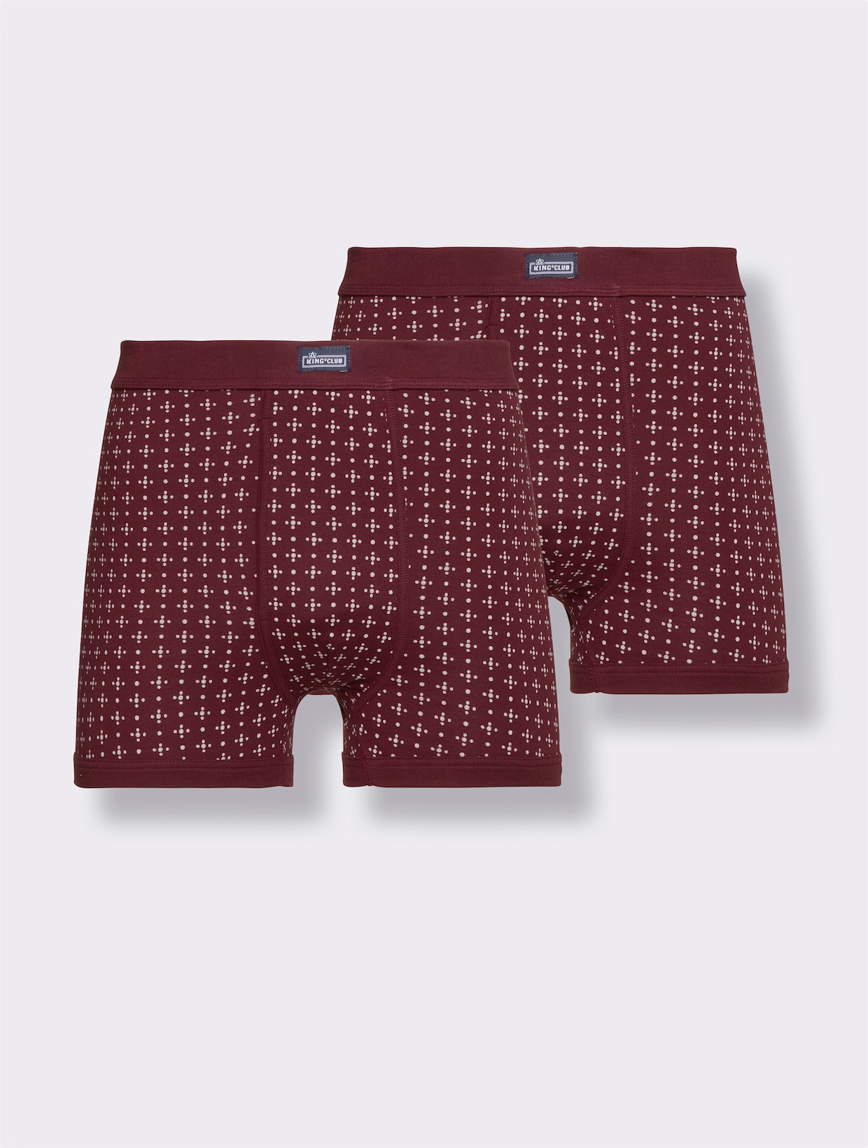 KINGsCLUB Broek kort - bordeaux geprint