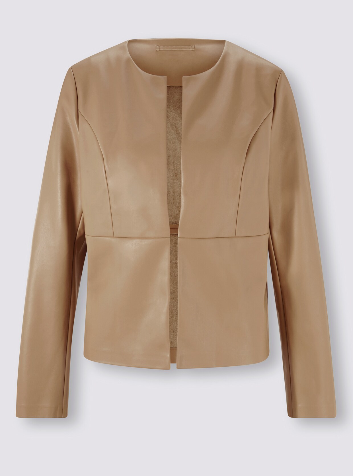 heine Lederimitat-Blazer - camel