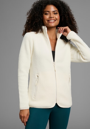 Fleecejacke - woll weiß