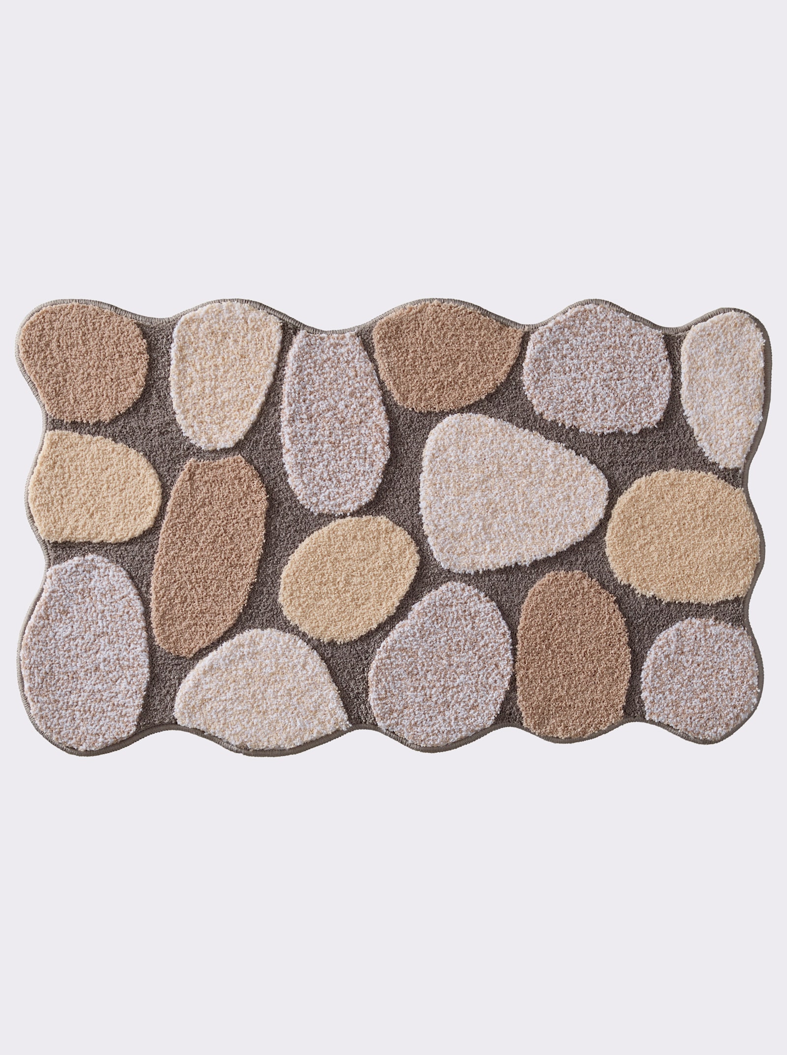 heine home Badeteppich mit Hoch-Tief-Effekt - beige-gemustert