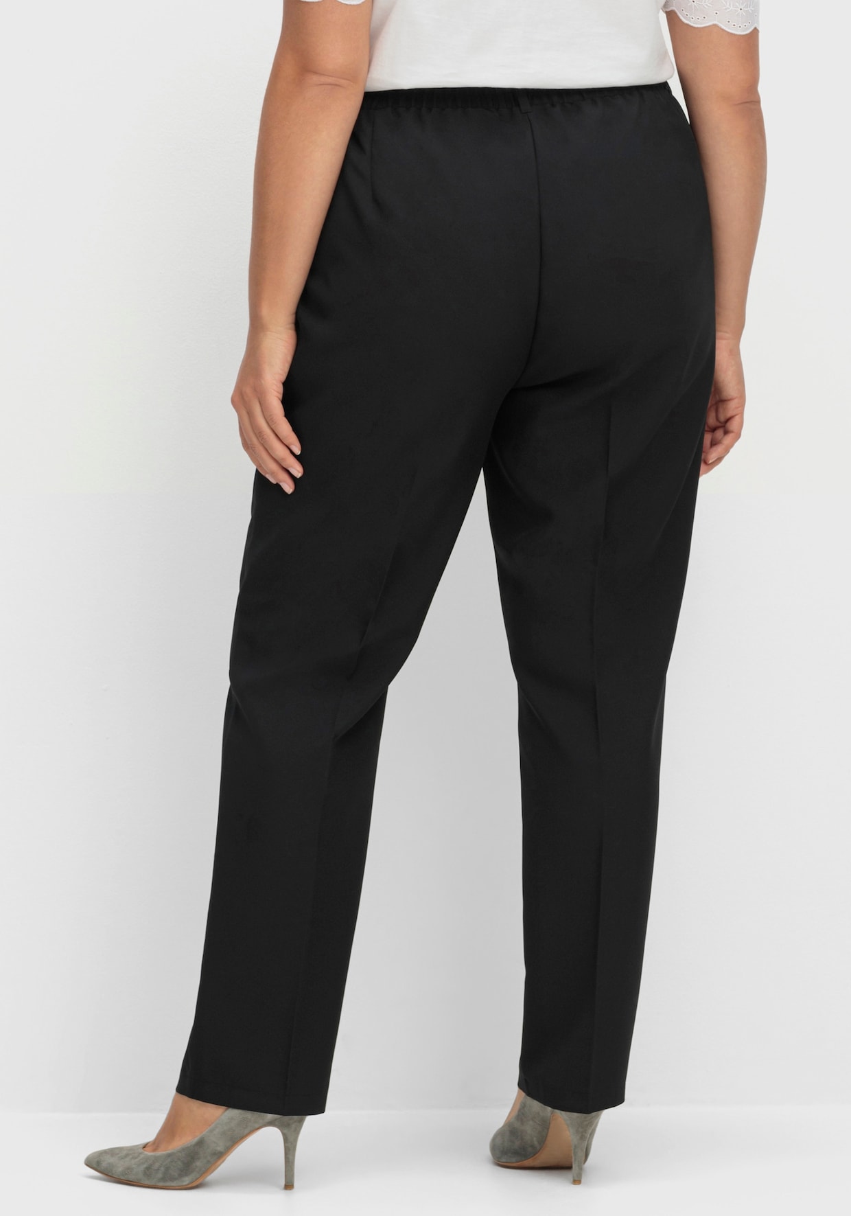 Bügelfaltenhose - schwarz