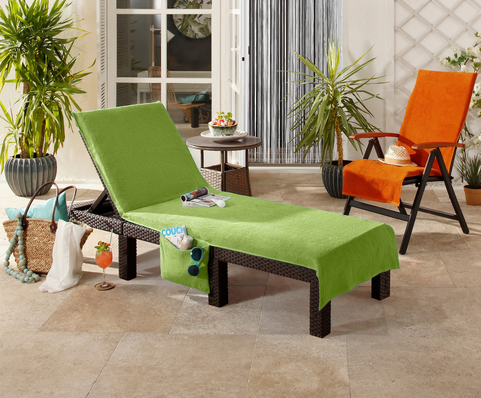 Liegetuch - apfelgrün