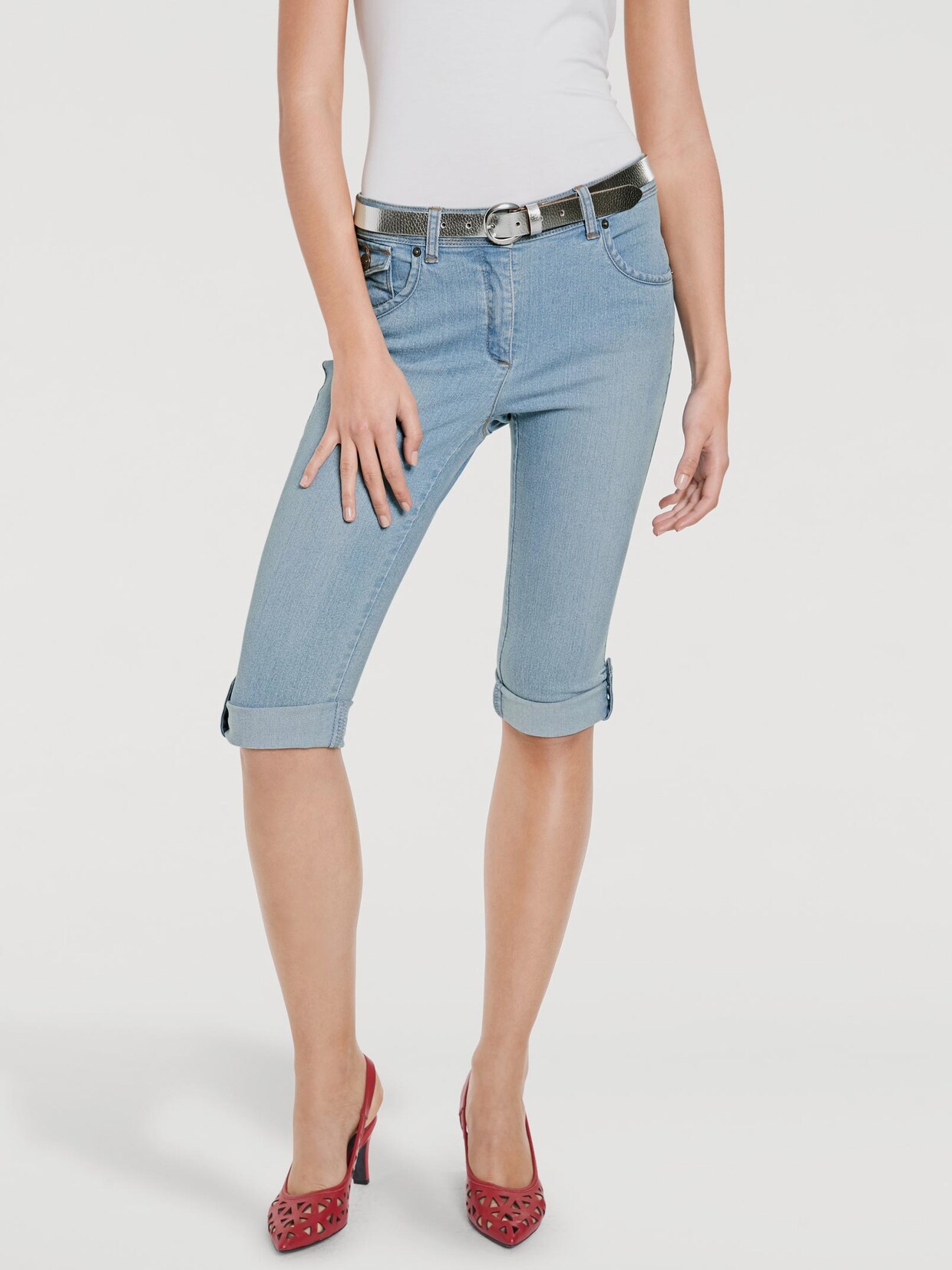 Ashley Brooke Capri-Jeans - bleached