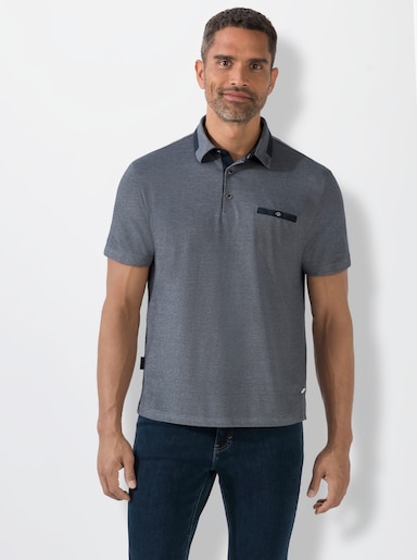 Marco Donati Kurzarm-Poloshirt - blau