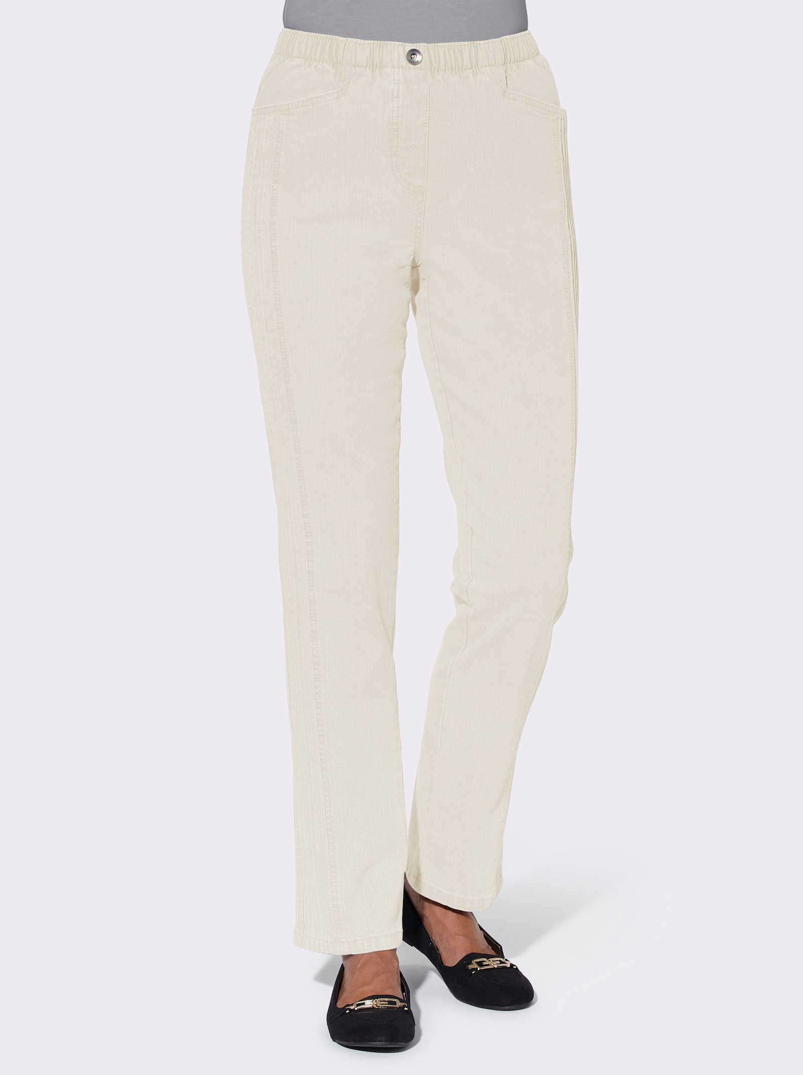 Jeans met tweede zijnaad - wit