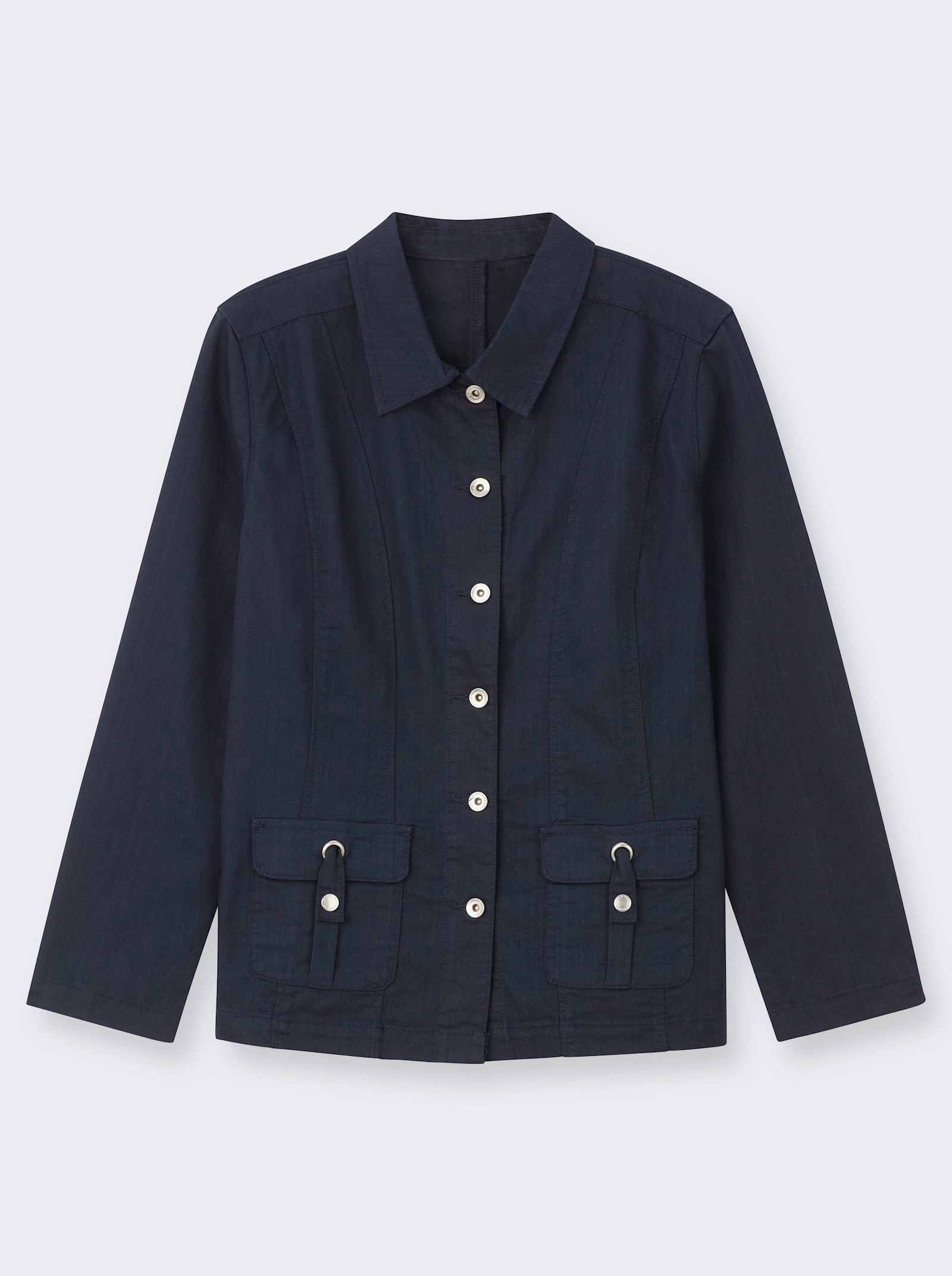 Jackenblazer in Denim-Optik - marine