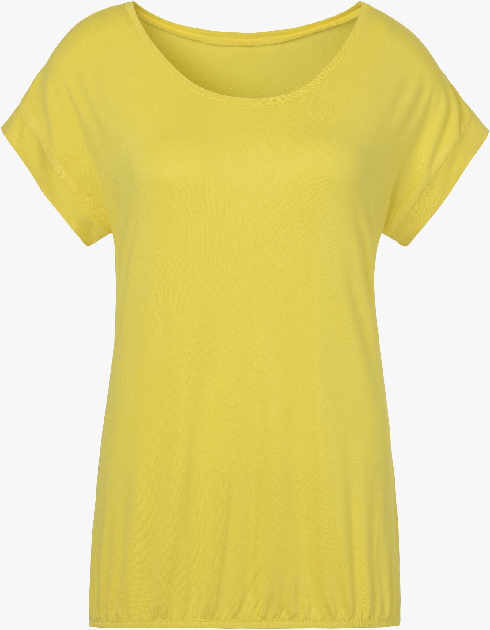 Vivance Kurzarmshirt - gelb, creme