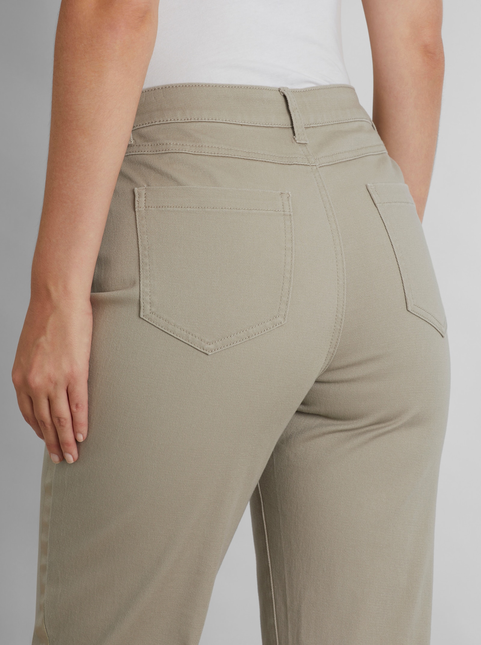 heine 5-Pocket-Jeans mit Folienstreifen - schlamm