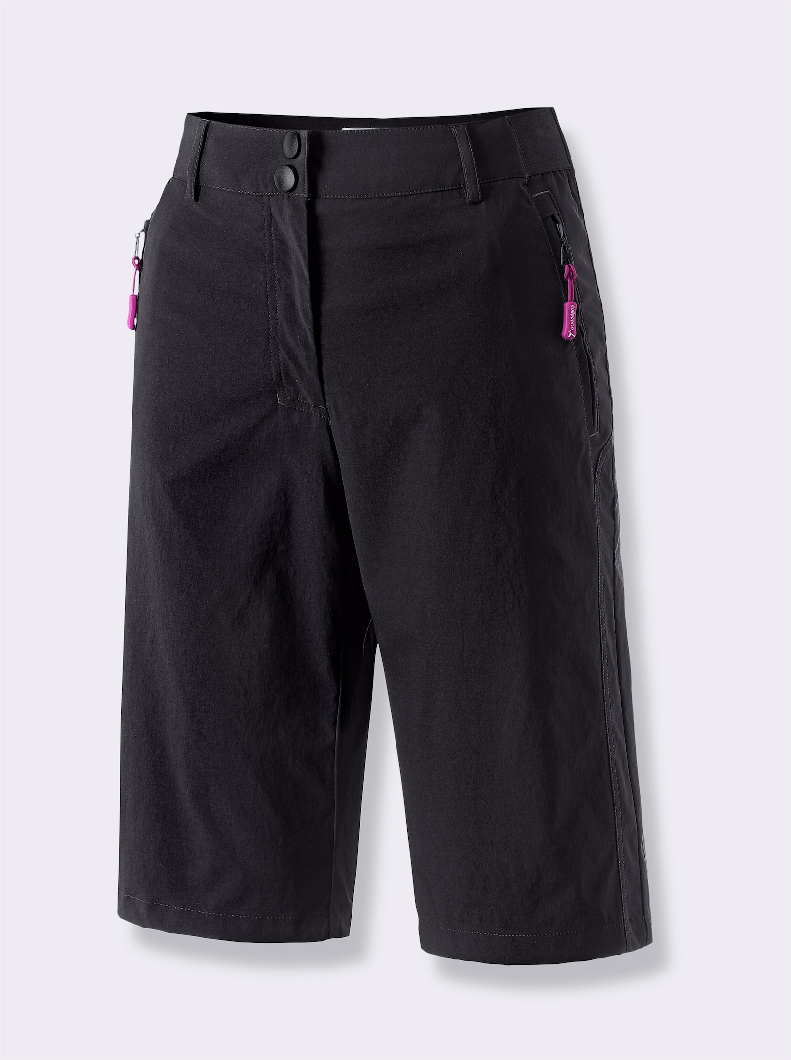 Bermudas mit Zipper-Taschen - schwarz