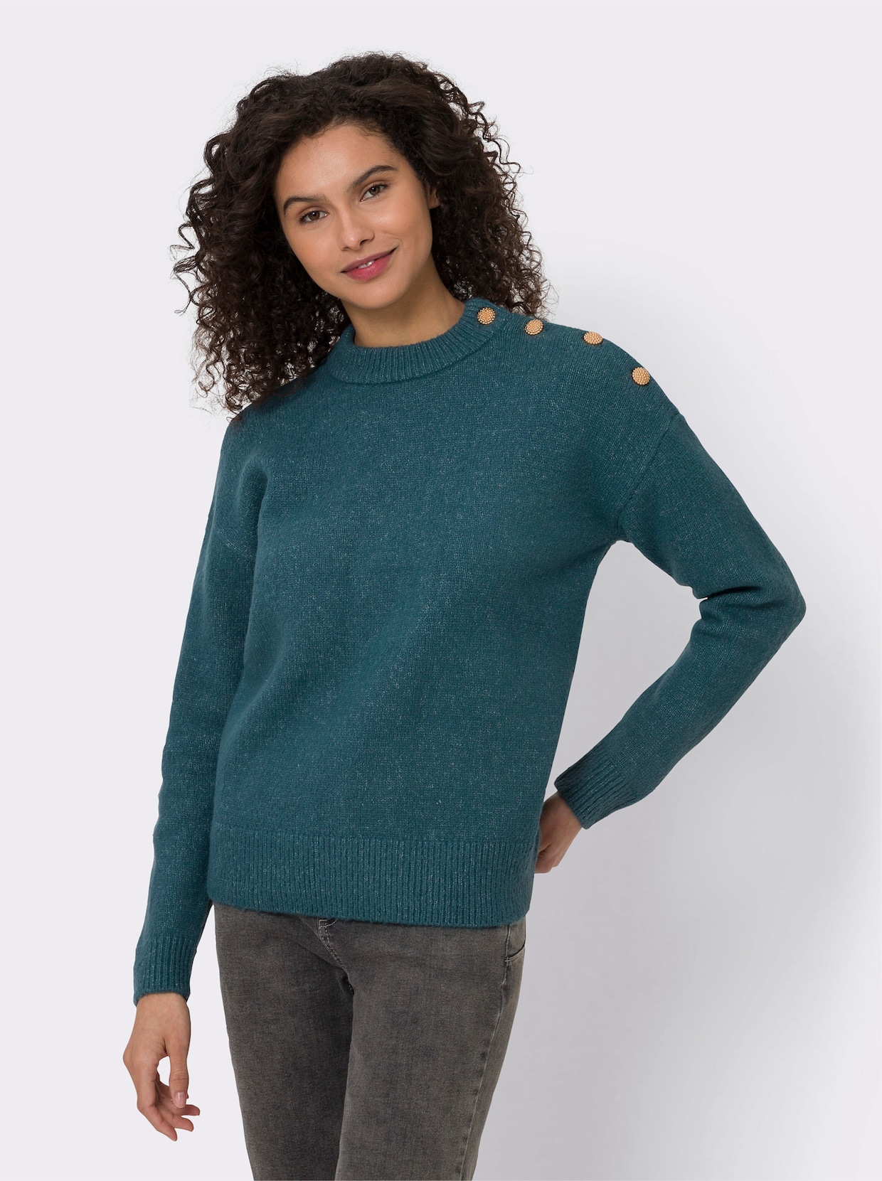 heine Pullover - petrol-meliert