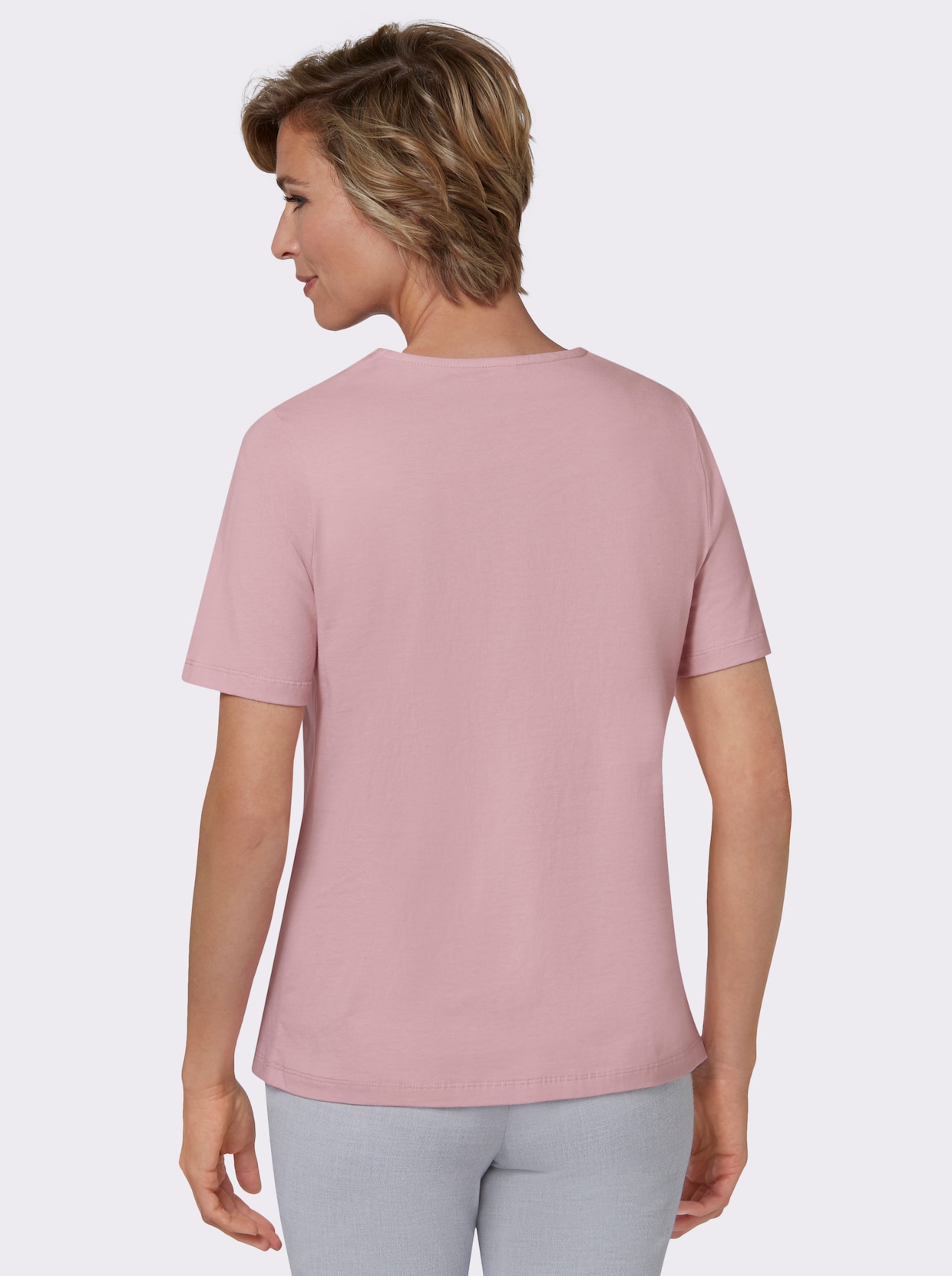 Krajkové tričko - hortenziová