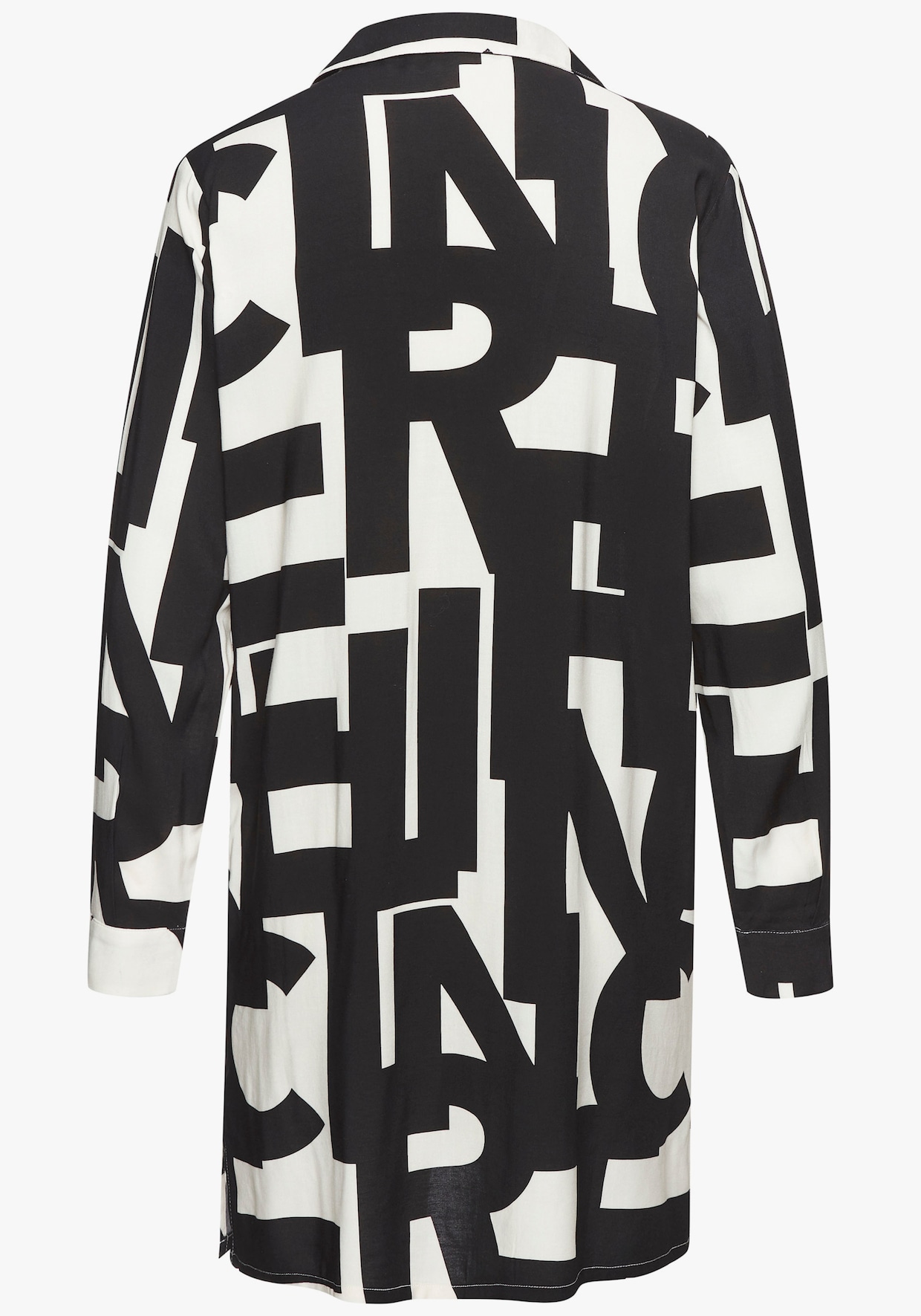 Chemise de nuit - noir-blanc à motifs