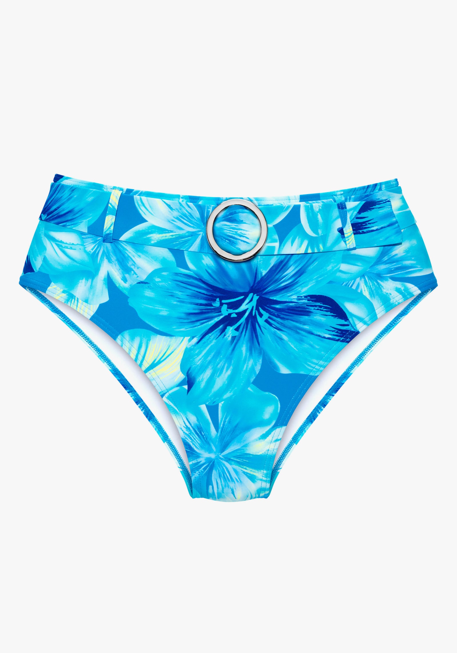 s.Oliver Highwaist-Bikini-Hose - türkis bedruckt