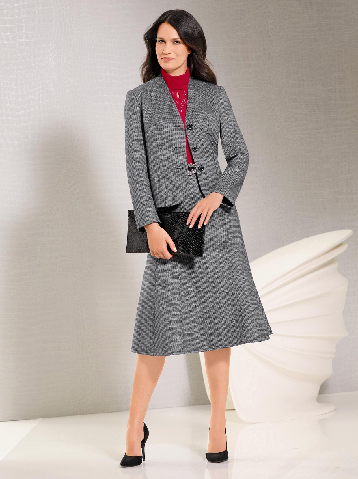 Blazer - anthrazit-meliert