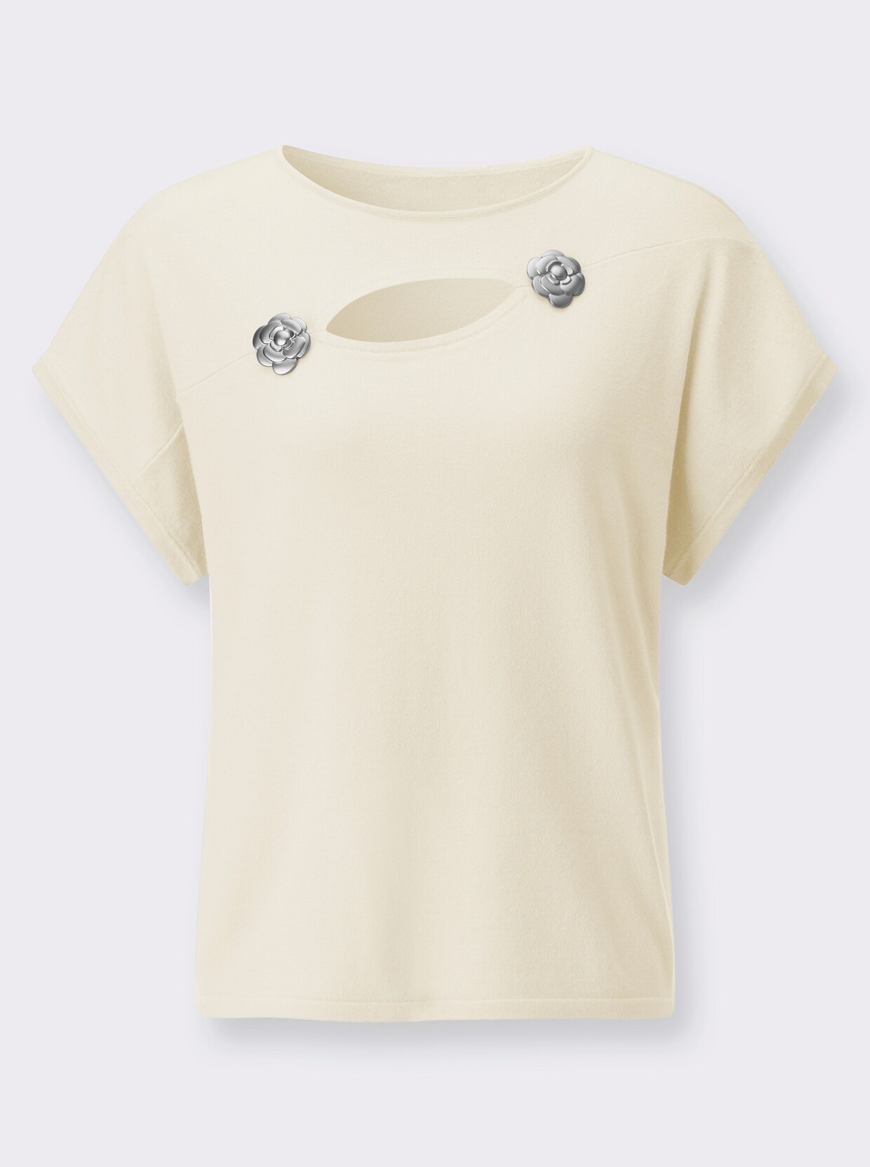 Feinstrickpullover - champagner
