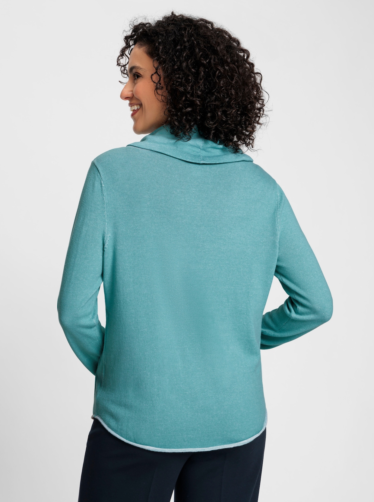 Rollkragenpullover - ozean-meliert