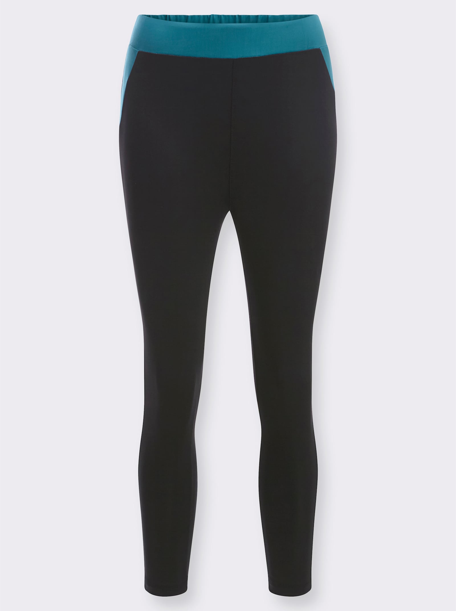 Leggings in atmungsaktiver Qualität - schwarz-petrol