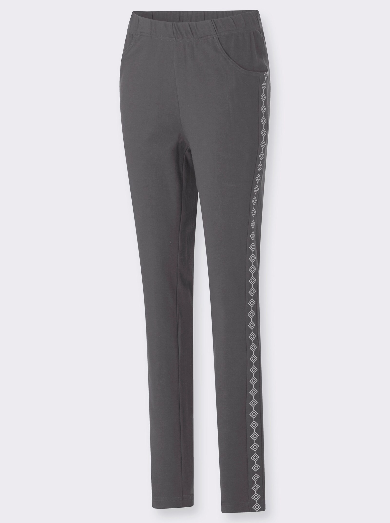  Jerseyhose mit figurfreundlichen Einsätzen - anthrazit
