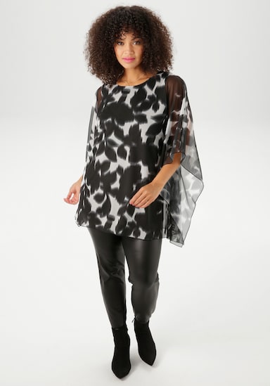 Aniston PLUS Blusenshirt - schwarz-weiß