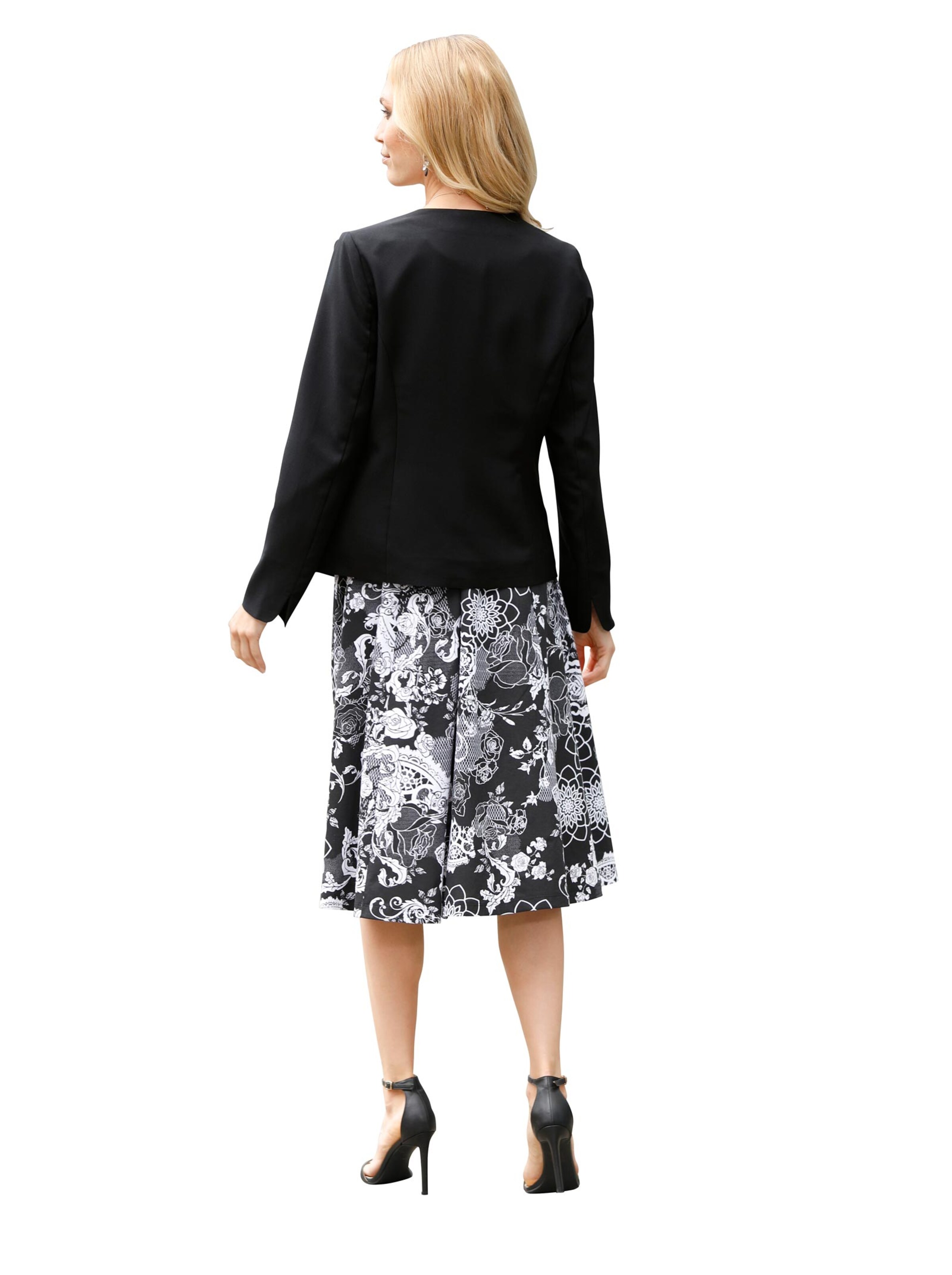 Rock - schwarz-weiß-gemustert