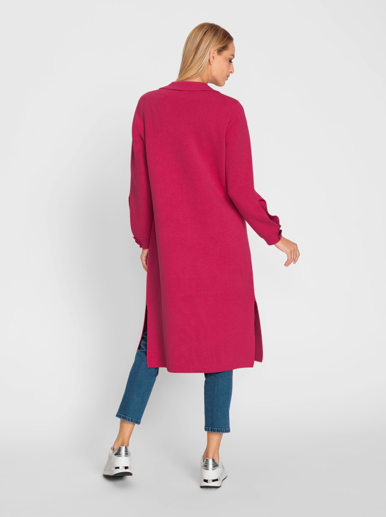 heine Manteau en tricot - fuchsia