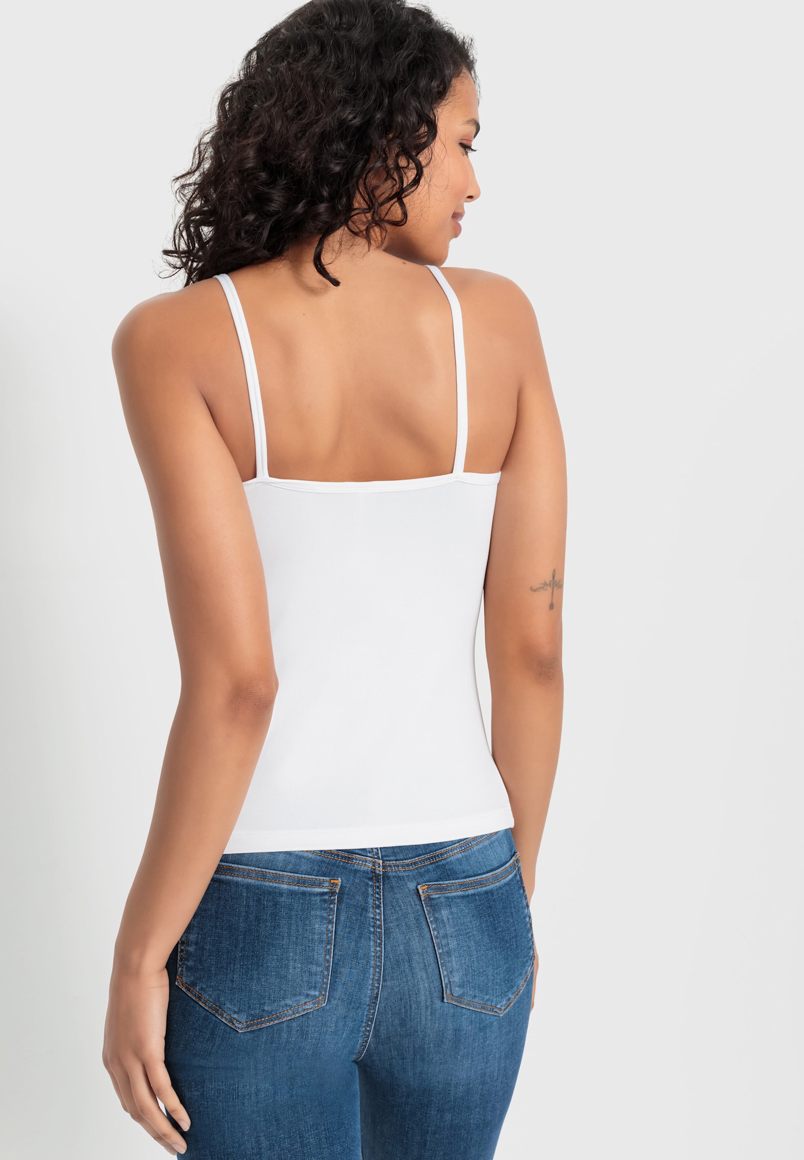 vivance active Spaghettitop - petrol, schwarz, weiß