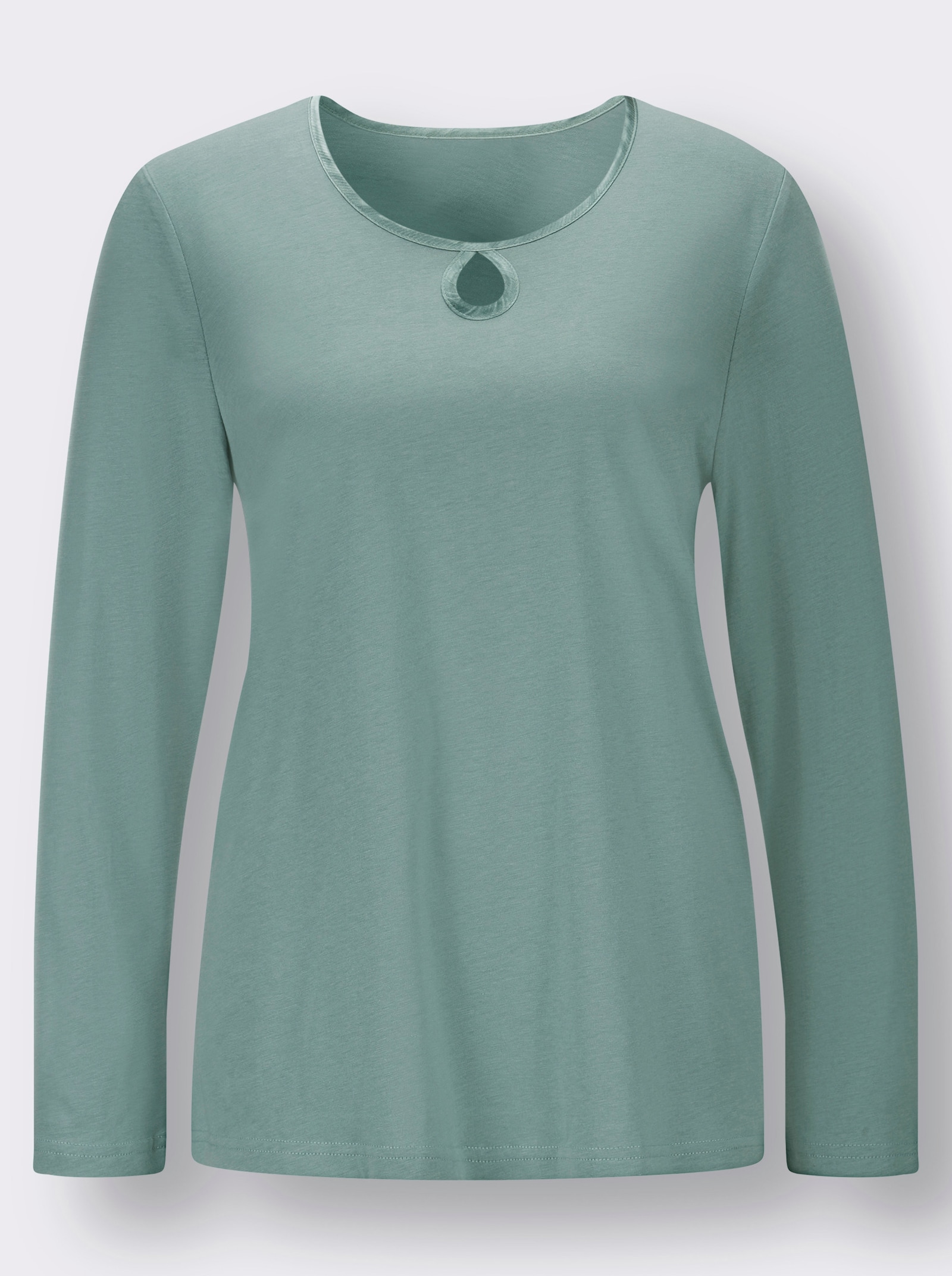 wäschepur Schlafanzug mit Tropfen-Ausschnitt - jade-bedruckt