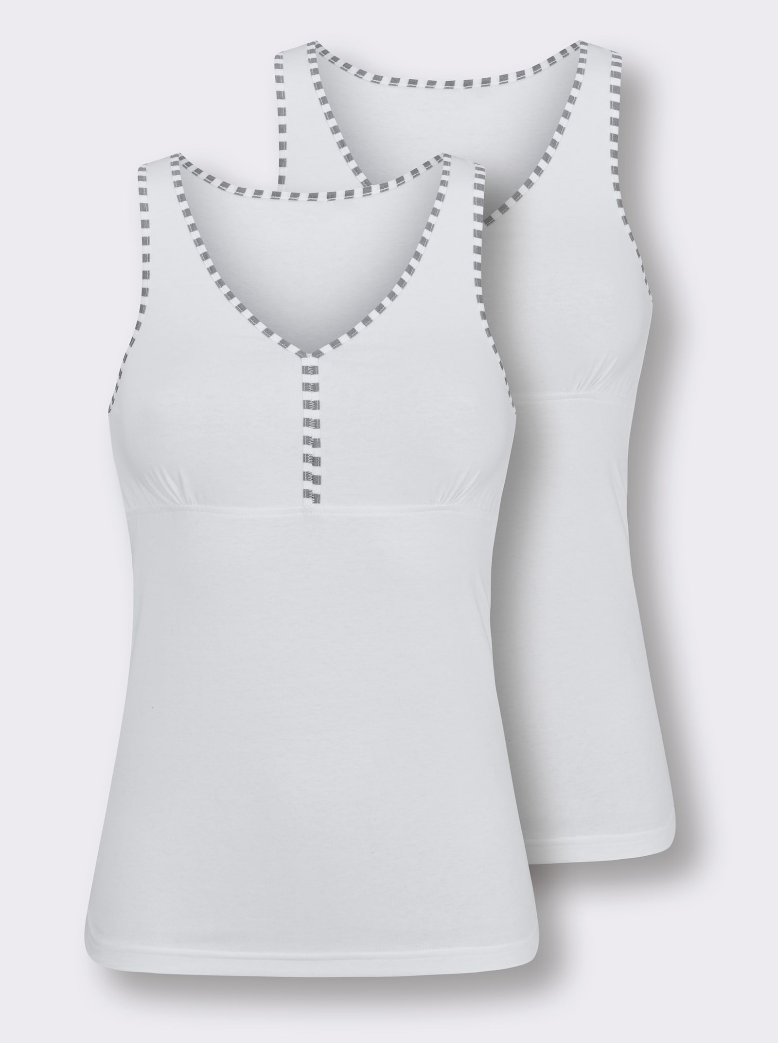 wäschepur BH-Hemd ohne Bügel - weiß