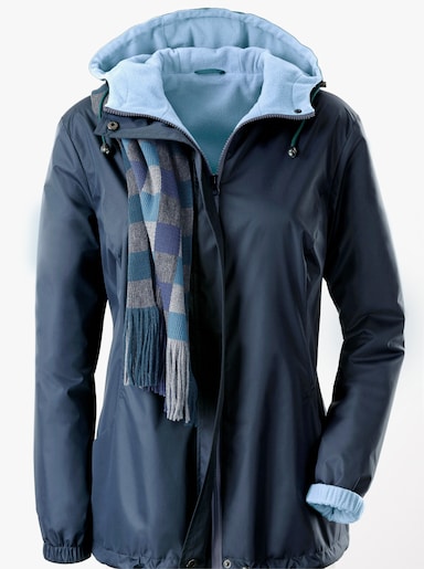 Funktionsjacke mit Innentasche, knöpfbar - marine