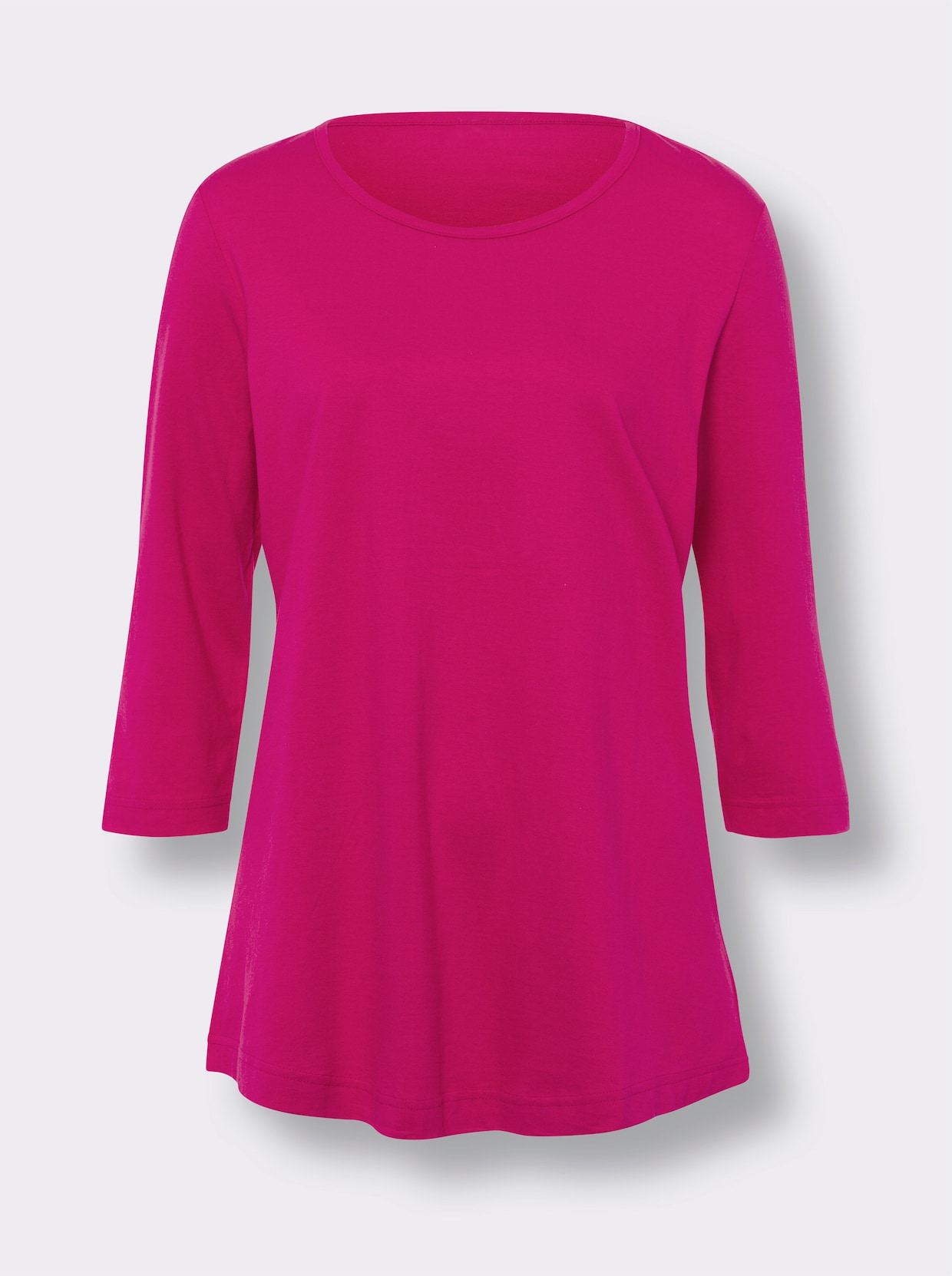 Longshirt - royalblau + pink