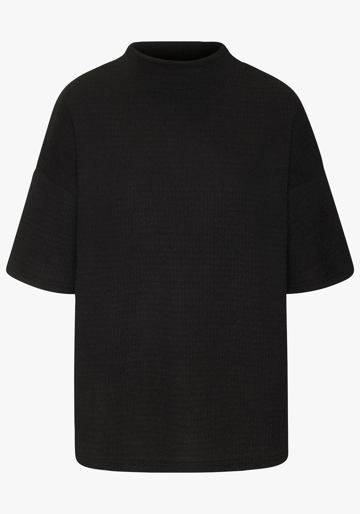 LASCANA Kurzarmshirt - aubergine, schwarz