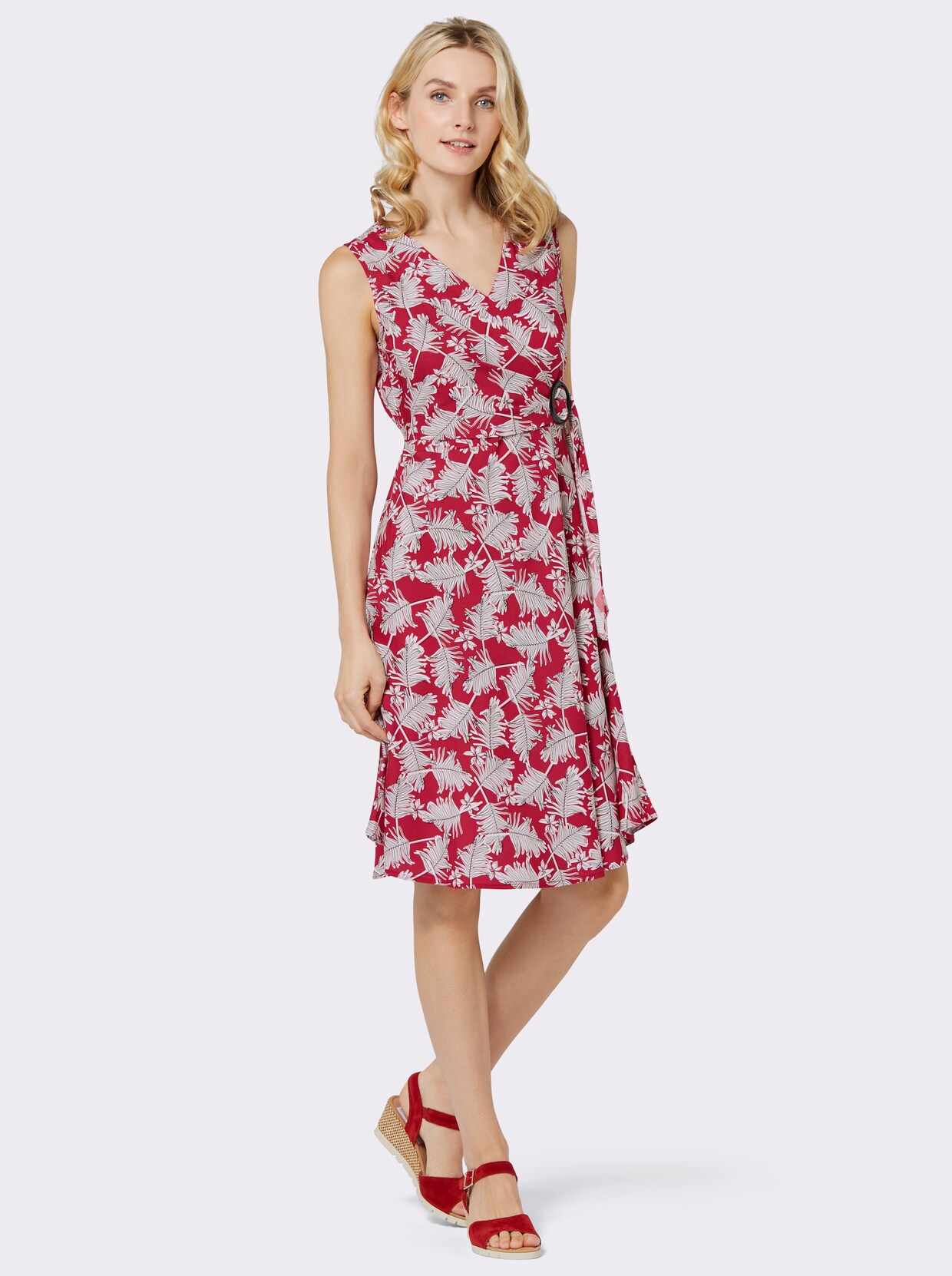 Sommerkleid - erdbeere-weiß-bedruckt