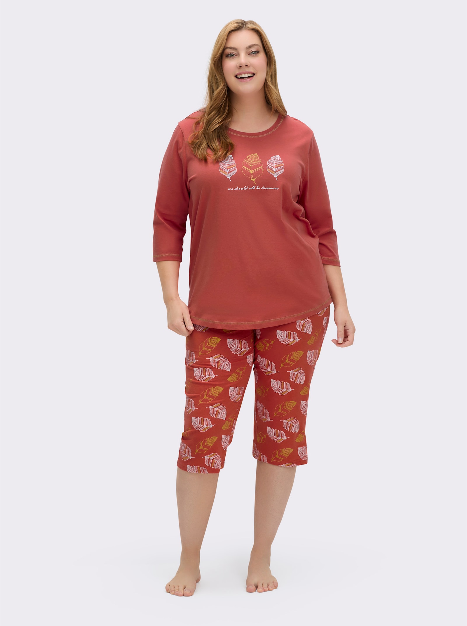 wäschepur Schlafanzug mit Glanz-Effekten - terra