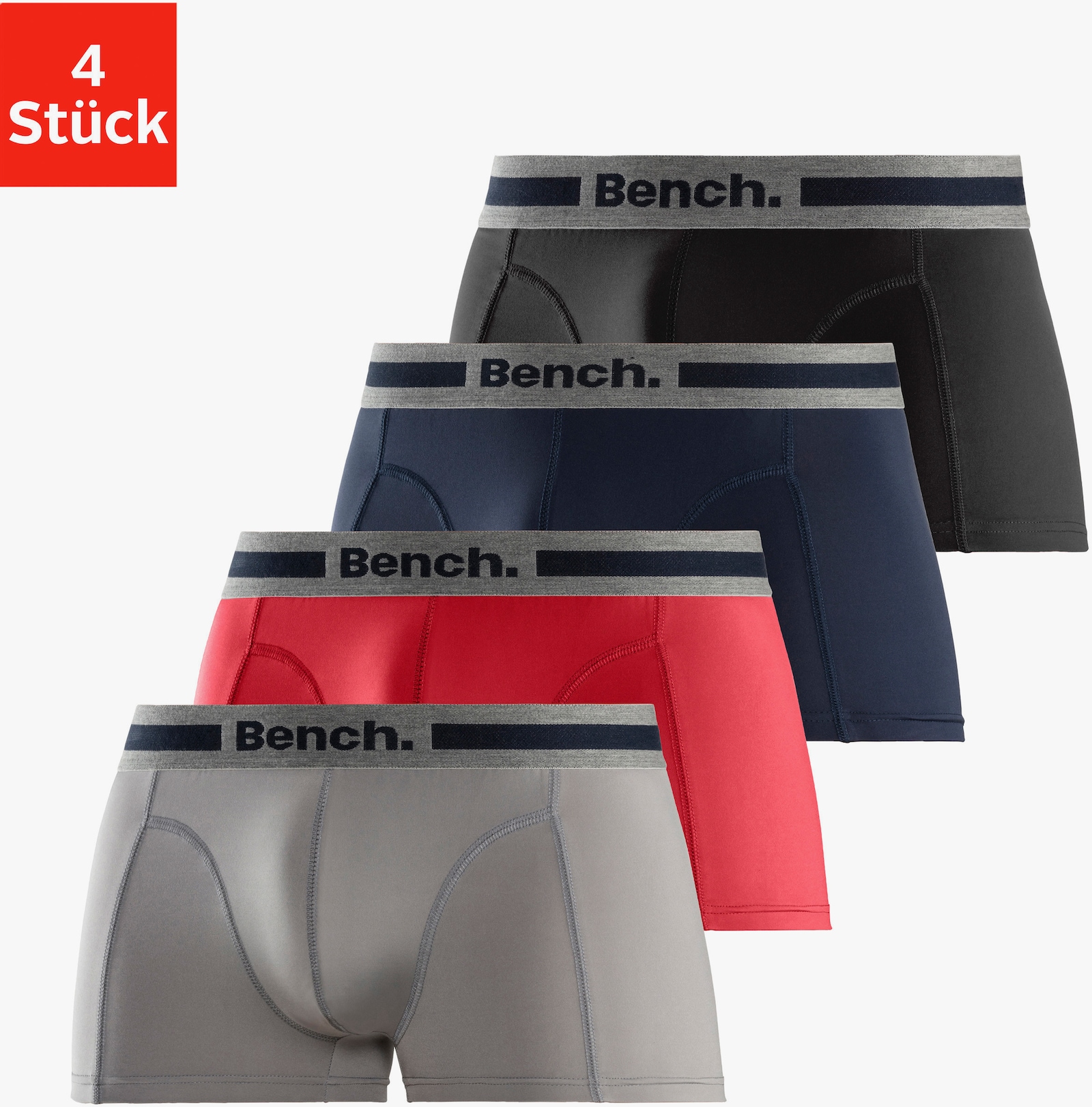 Bench. Functionele boxer - rood, grijs gemêleerd, navy, zwart