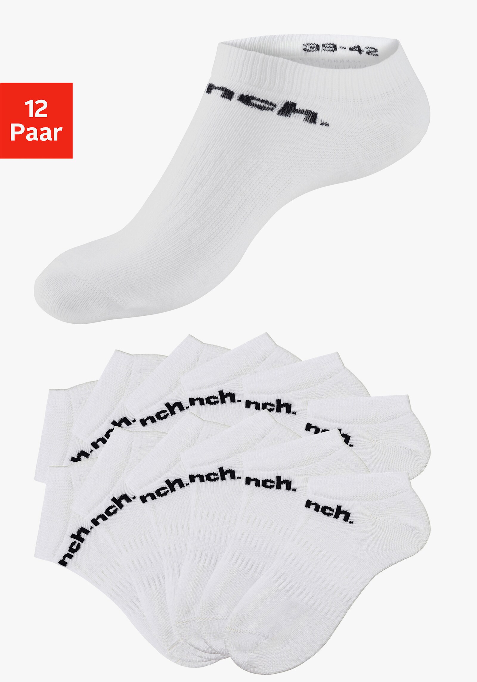 Bench. Sportsocken - 12x weiß