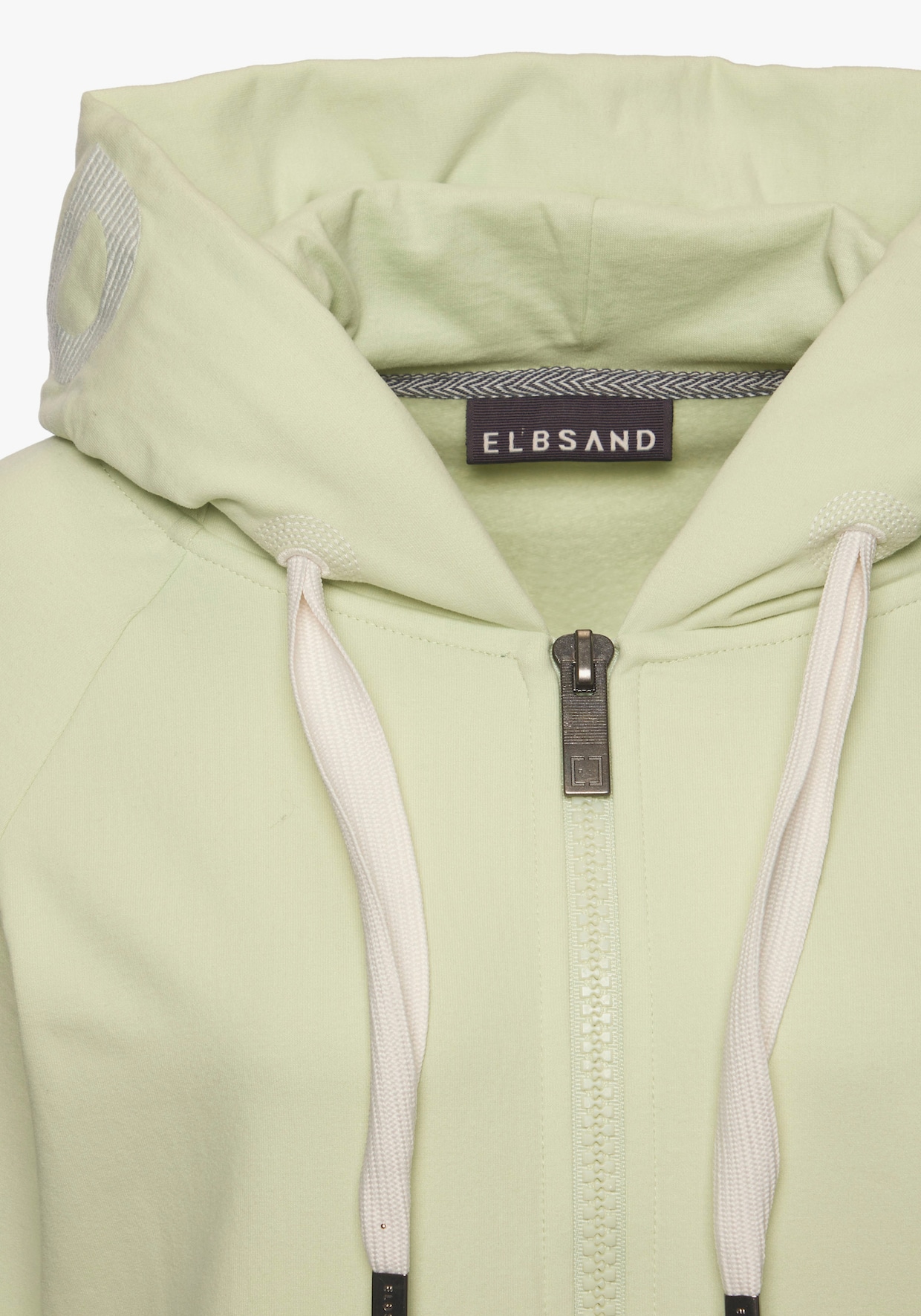 Elbsand Sweatvest met capuchon - pastelgroen