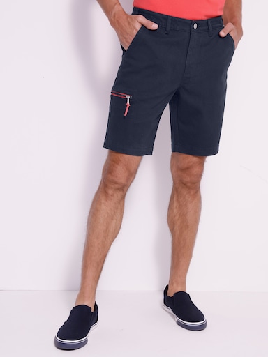Bermudas mit Reißverschluss-Tasche - marine